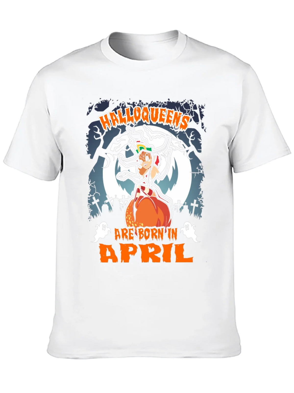 Halloqueens Born in April T-Shirt