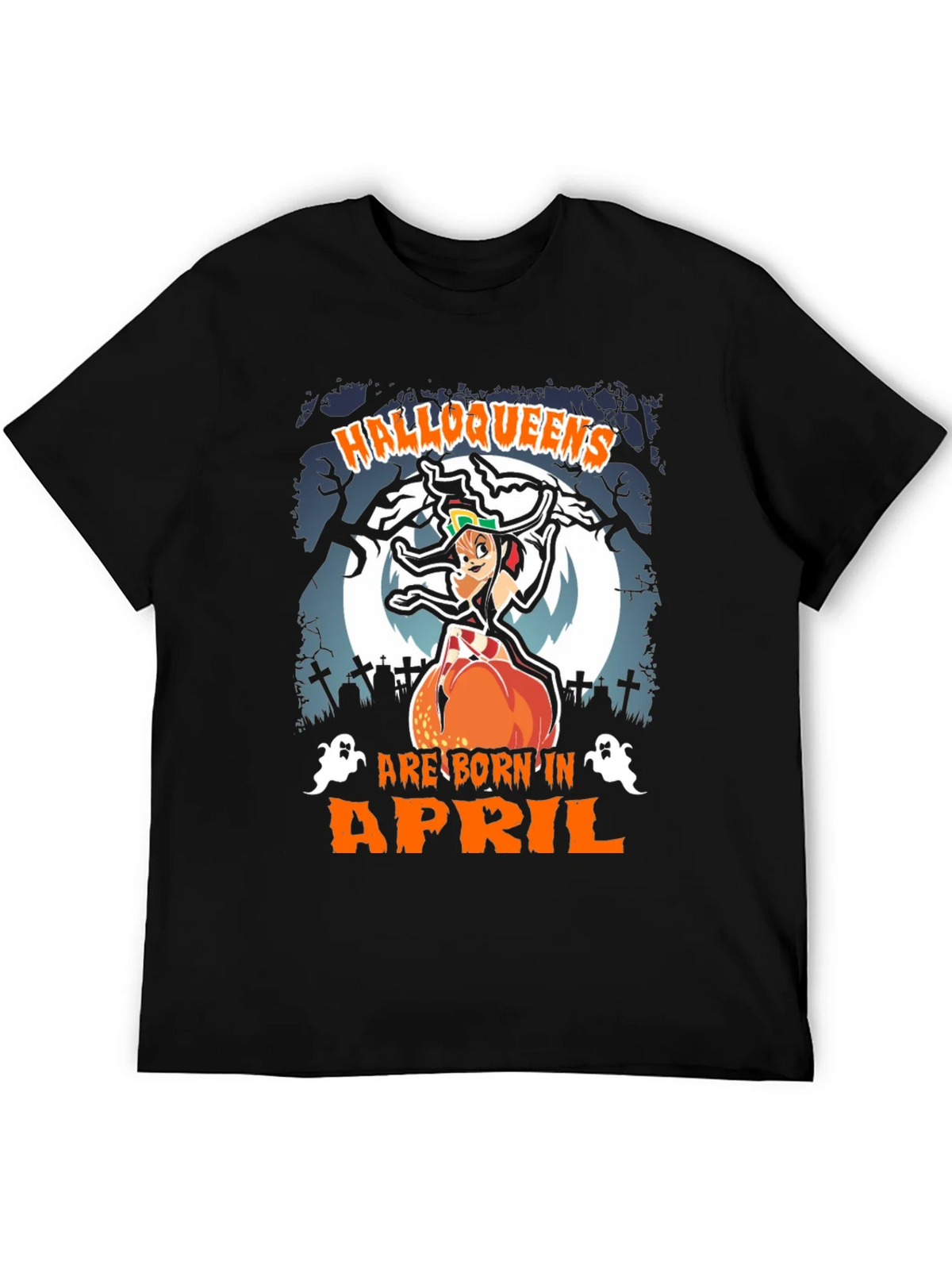 Halloqueens Born in April T-Shirt