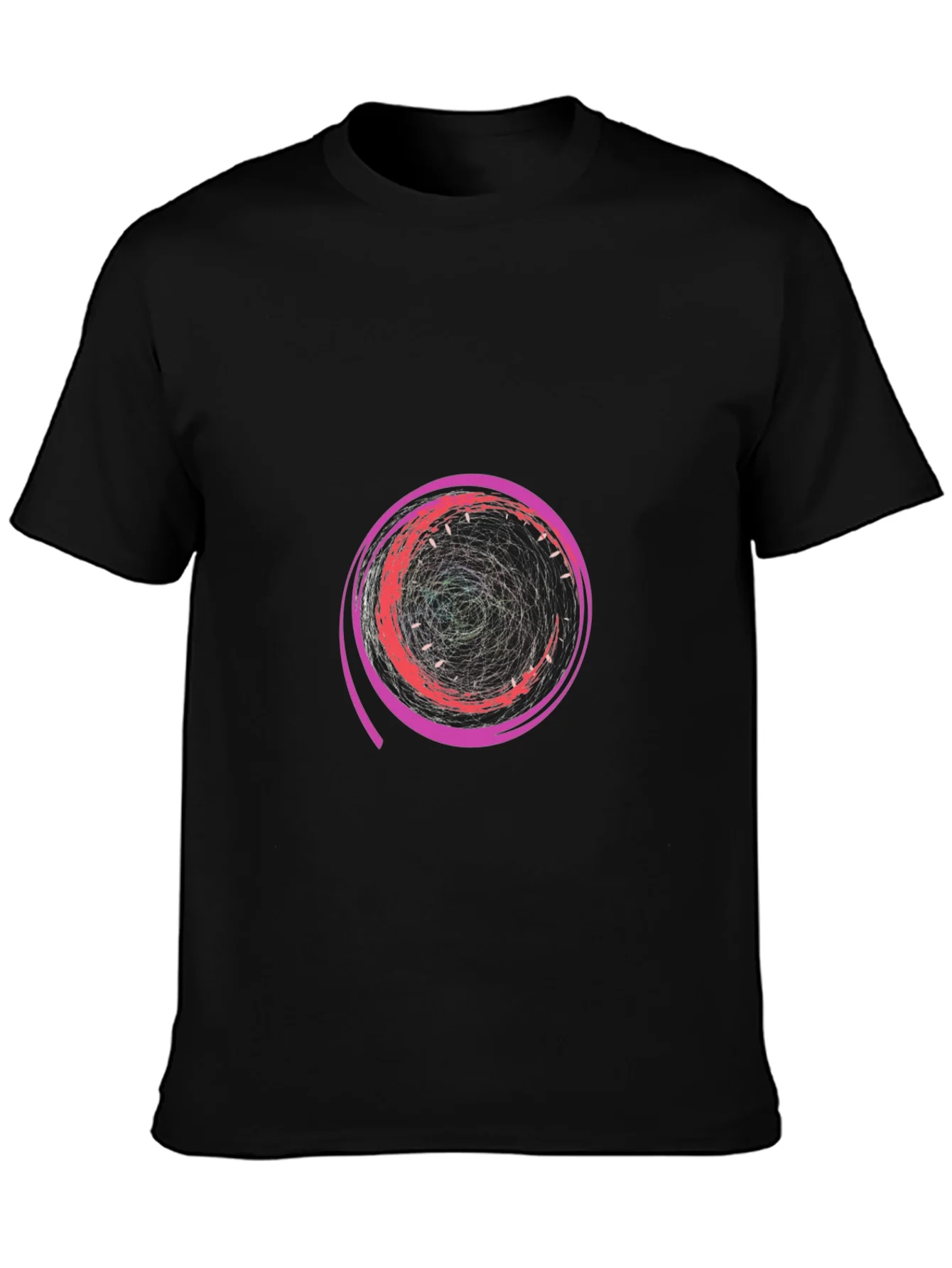 Abstract Swirl Graphic Tee - Modern Design