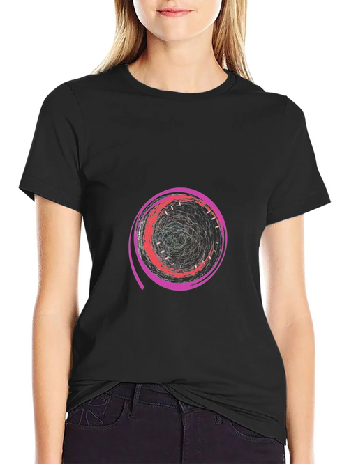 Abstract Swirl Graphic Tee - Modern Design