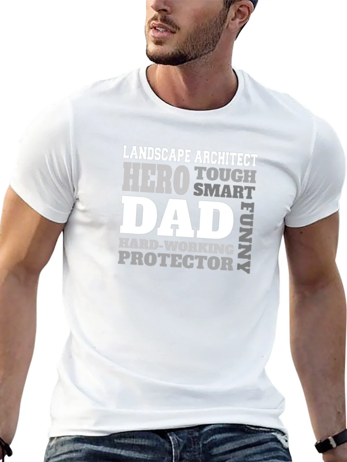 Landscape Architect Dad Hero Graphic T-Shirt