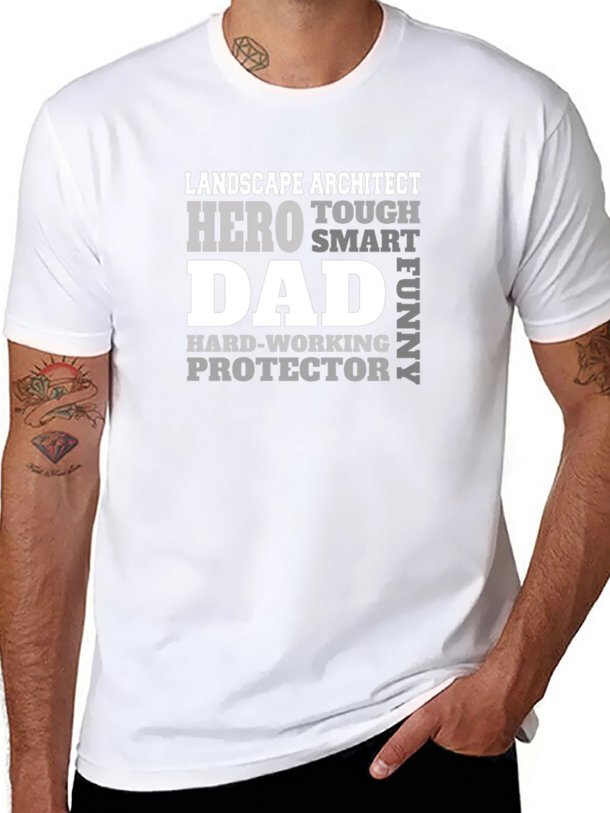 Landscape Architect Dad Hero Graphic T-Shirt