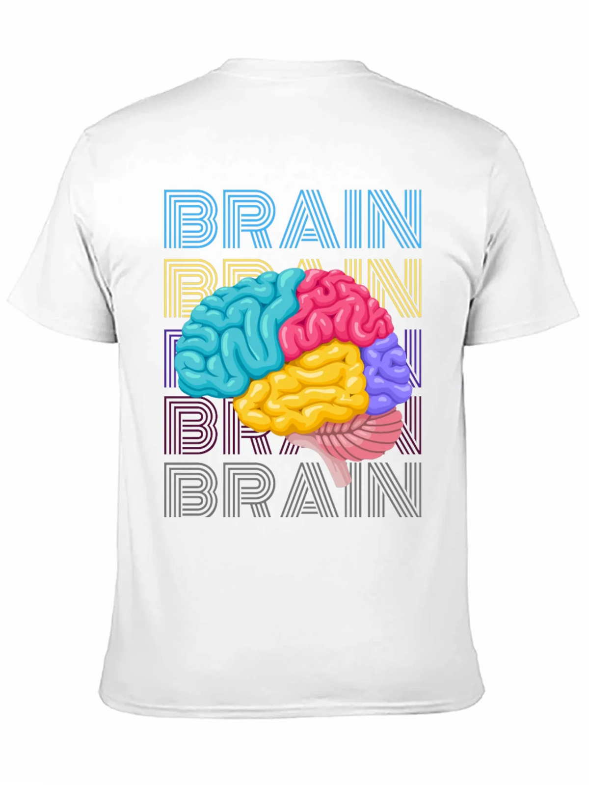 Colorful Brain Graphic Tee - Science T-Shirt