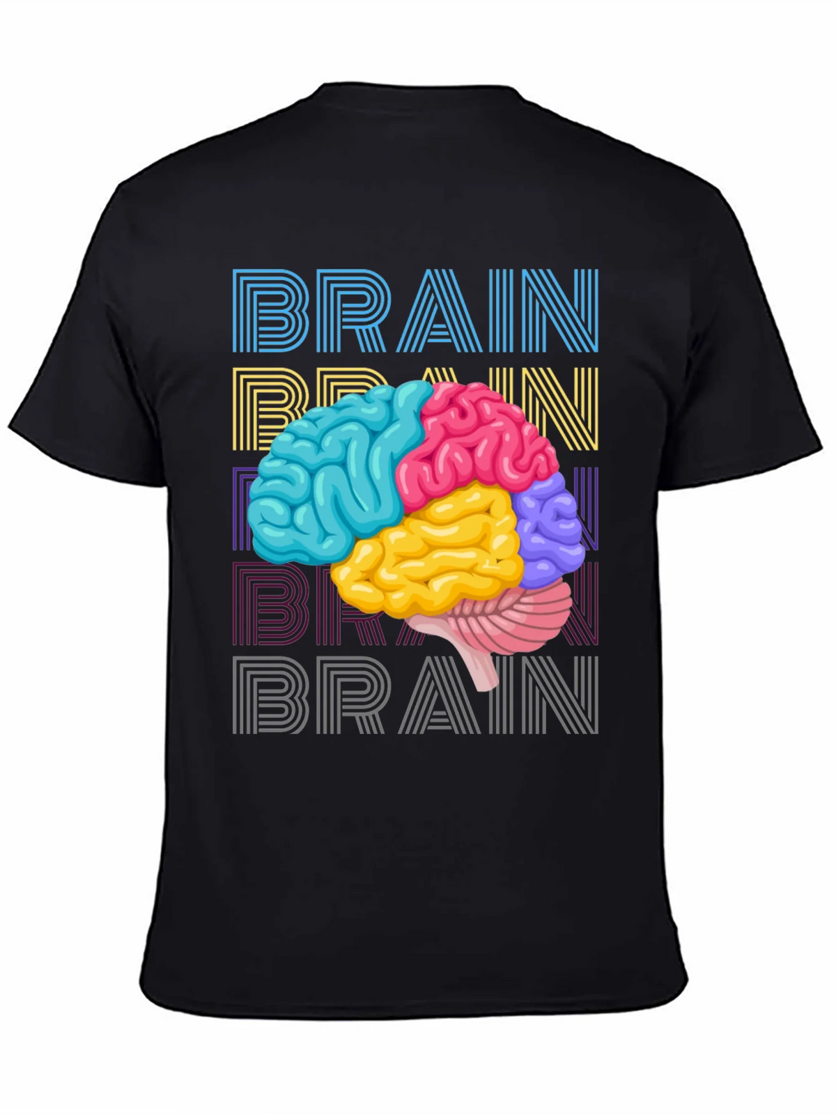 Colorful Brain Graphic Tee - Science T-Shirt