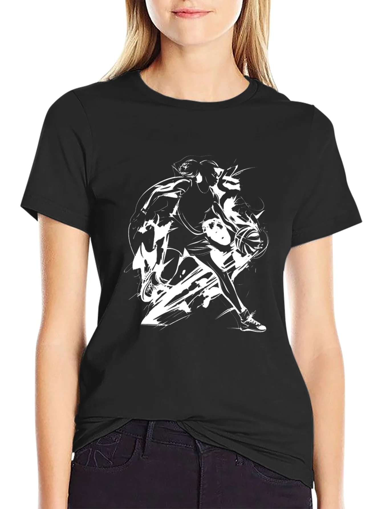 Black Basketball Graphic Tee