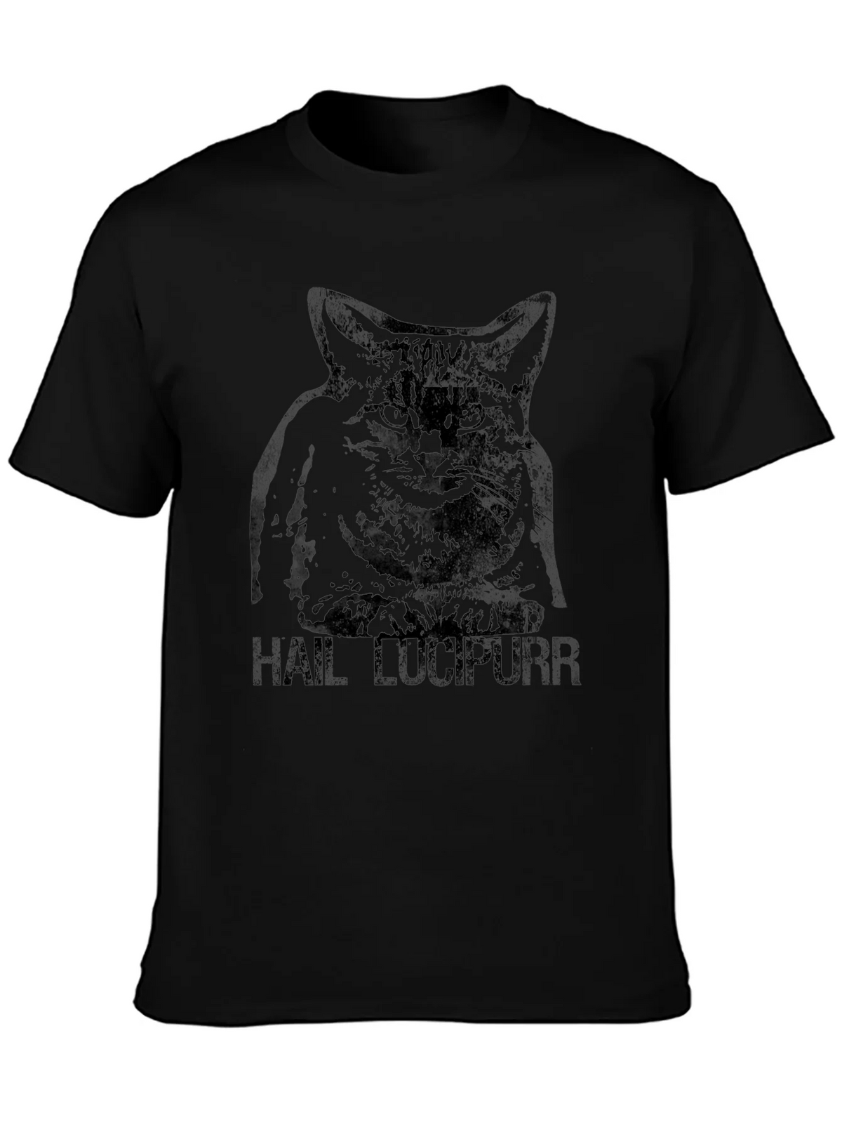 Hail Lucipurr T-Shirt - Dark Humor Cat Tee