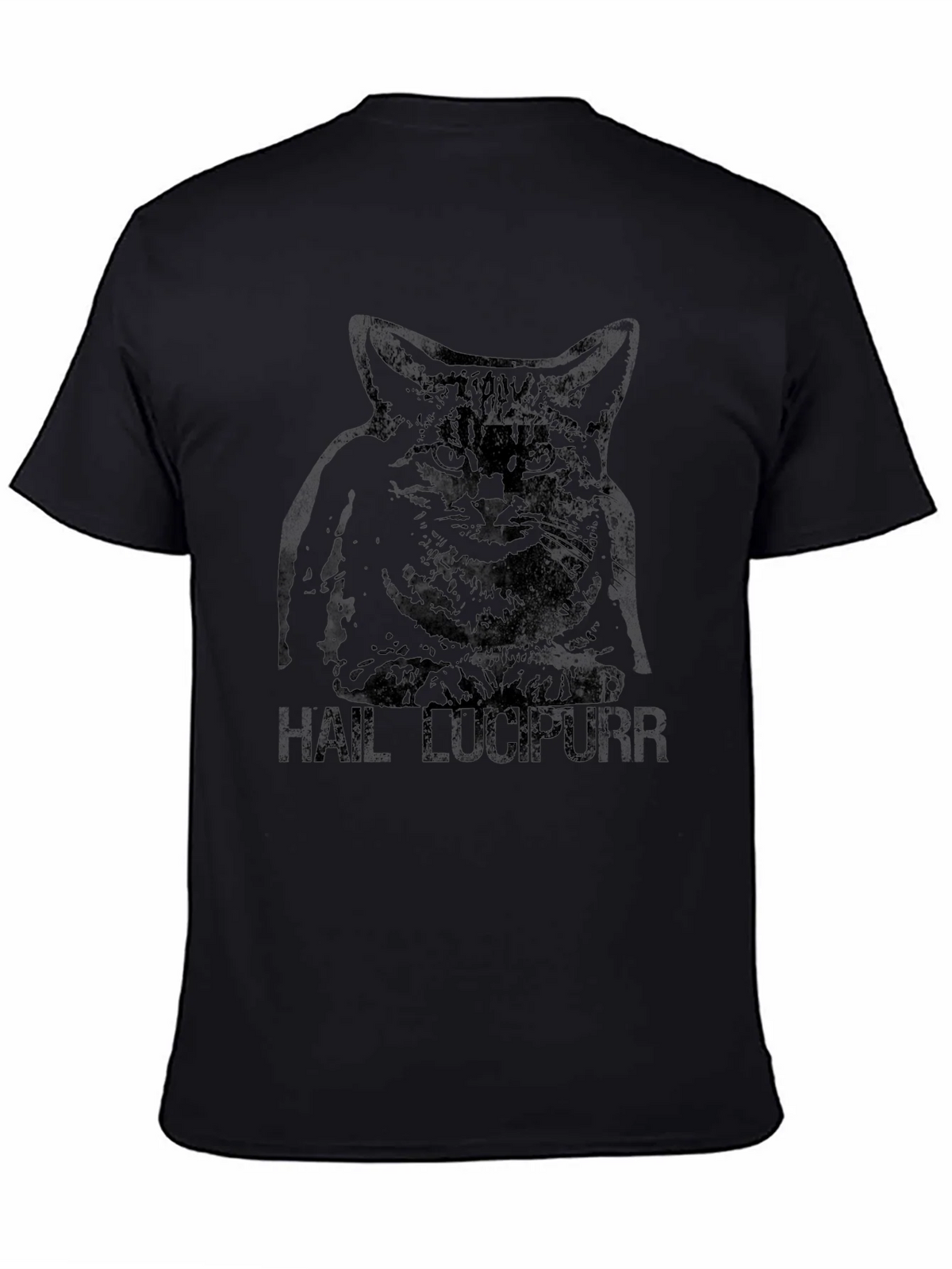 Hail Lucipurr T-Shirt - Dark Humor Cat Tee