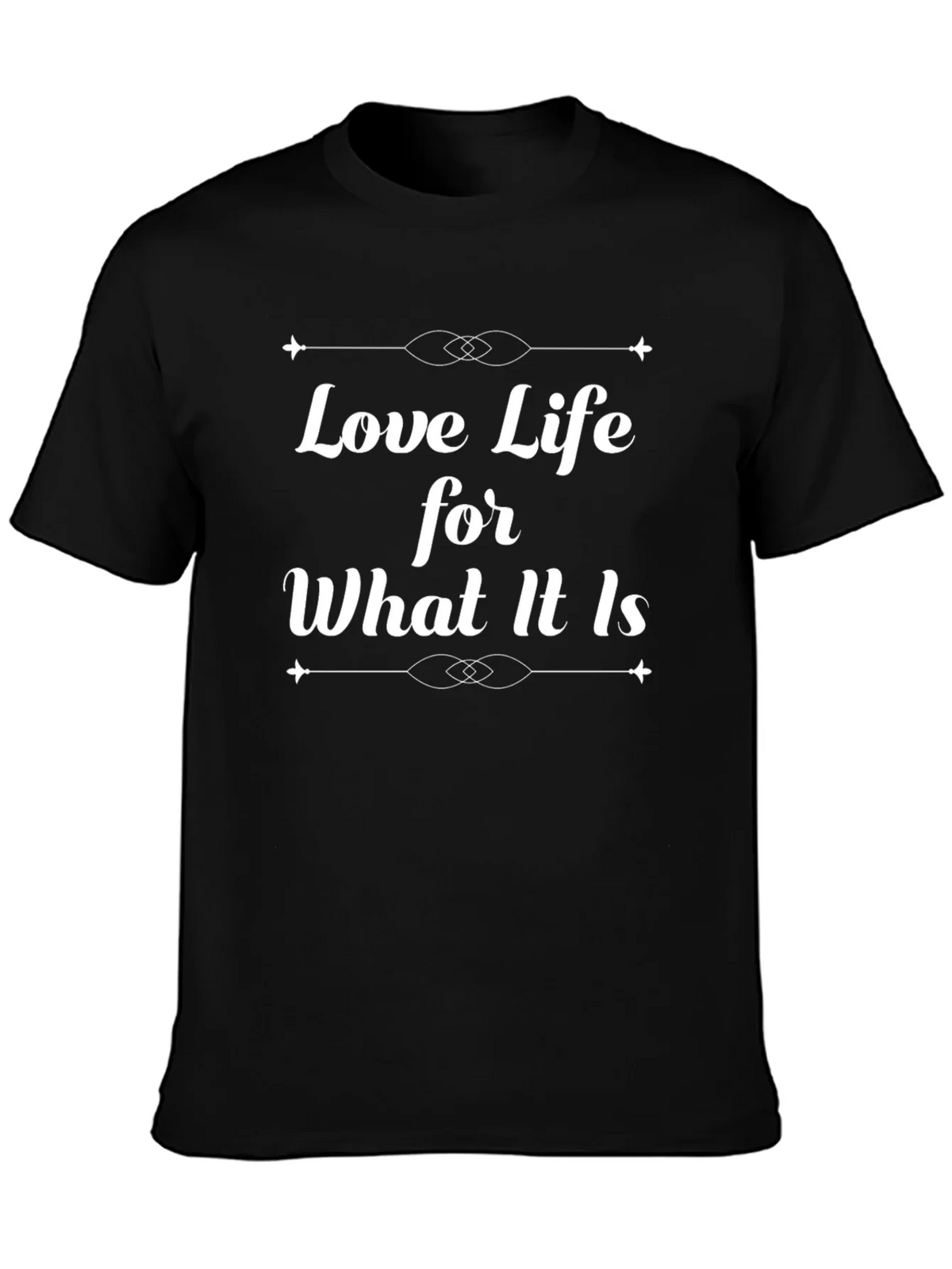 Love Life Graphic Tee - Black Cotton Blend