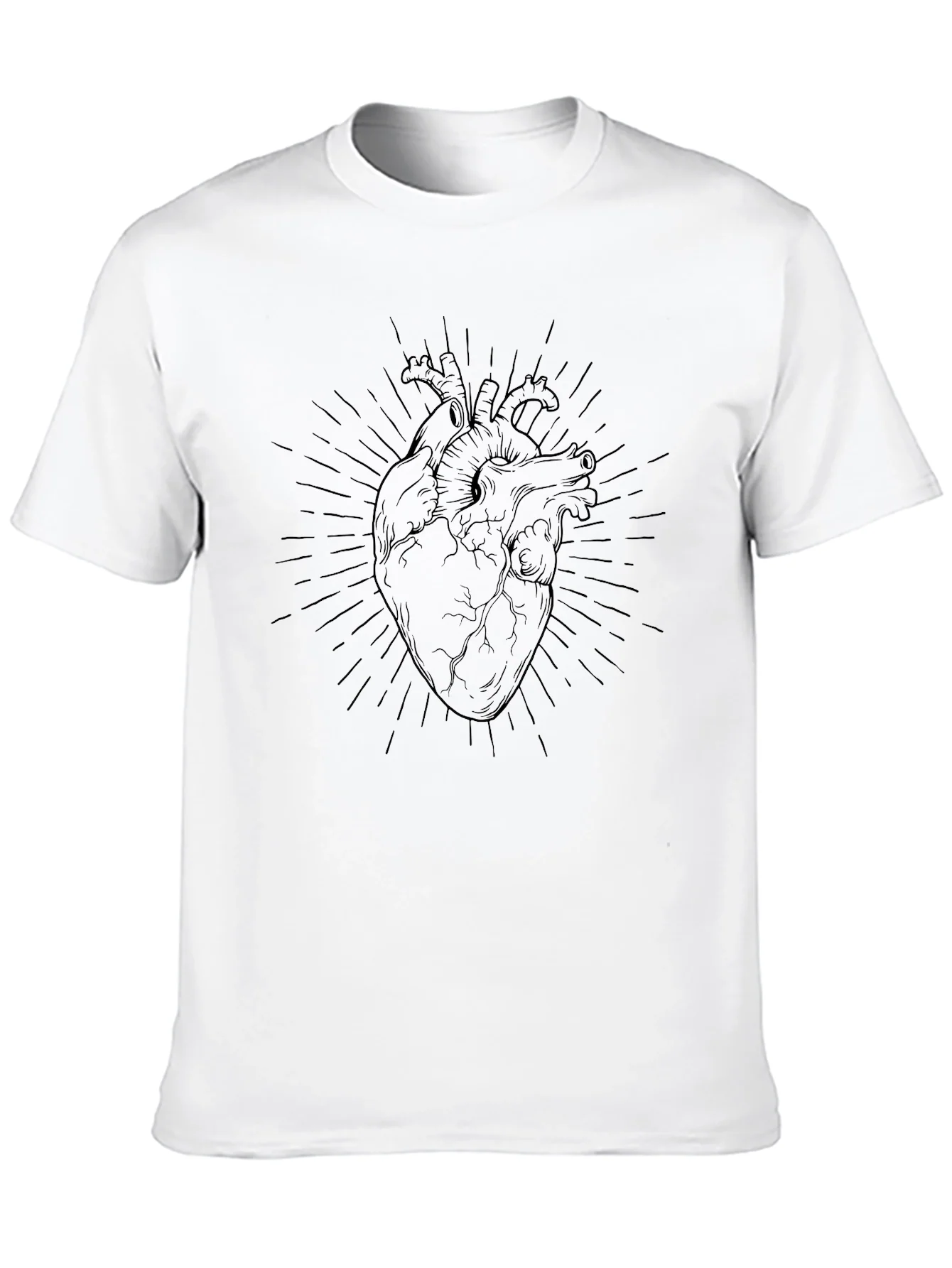 Anatomical Heart Graphic T-Shirt - Black