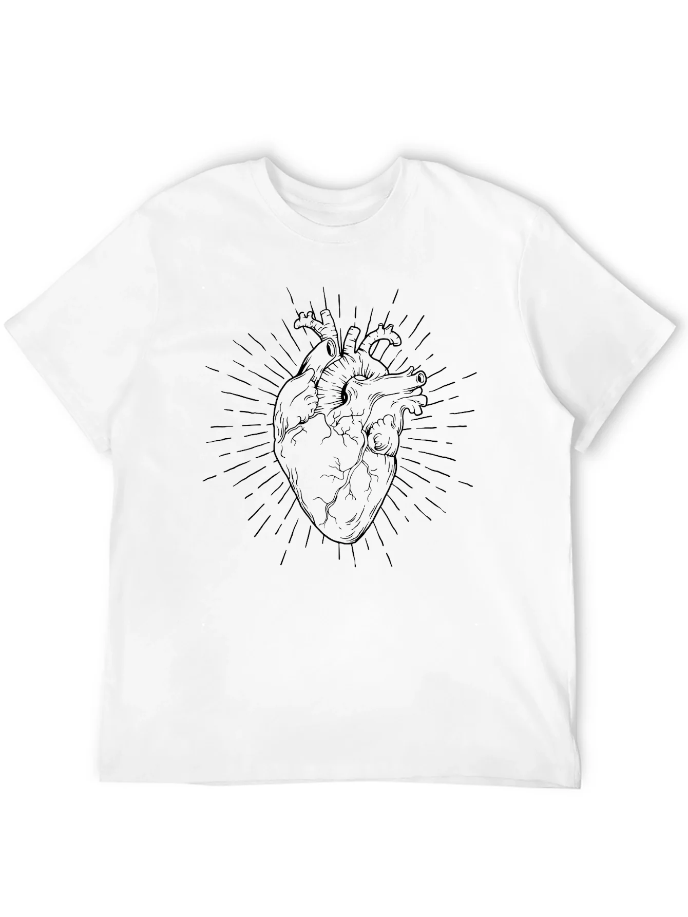Anatomical Heart Graphic T-Shirt - Black