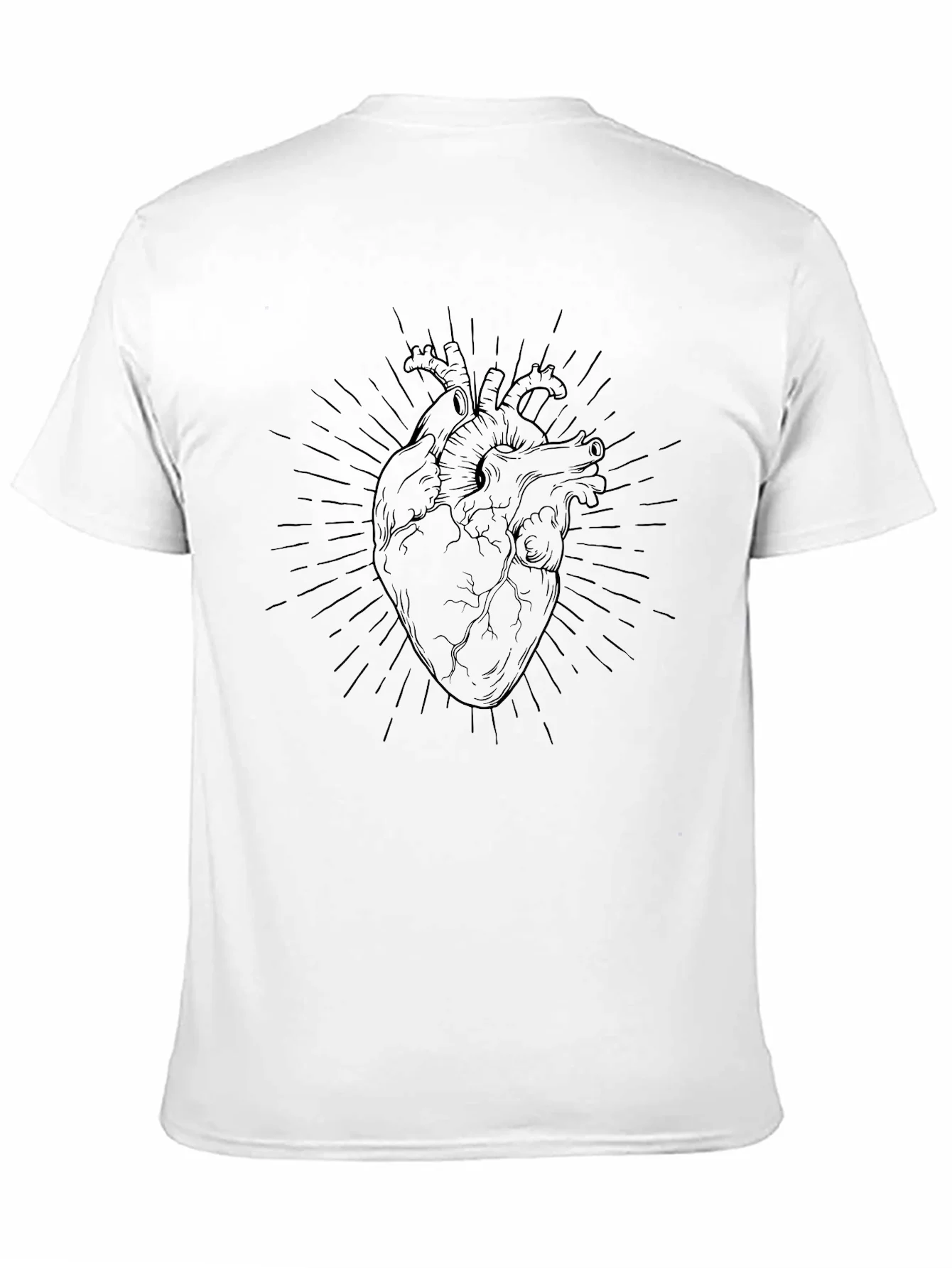 Anatomical Heart Graphic T-Shirt - Black