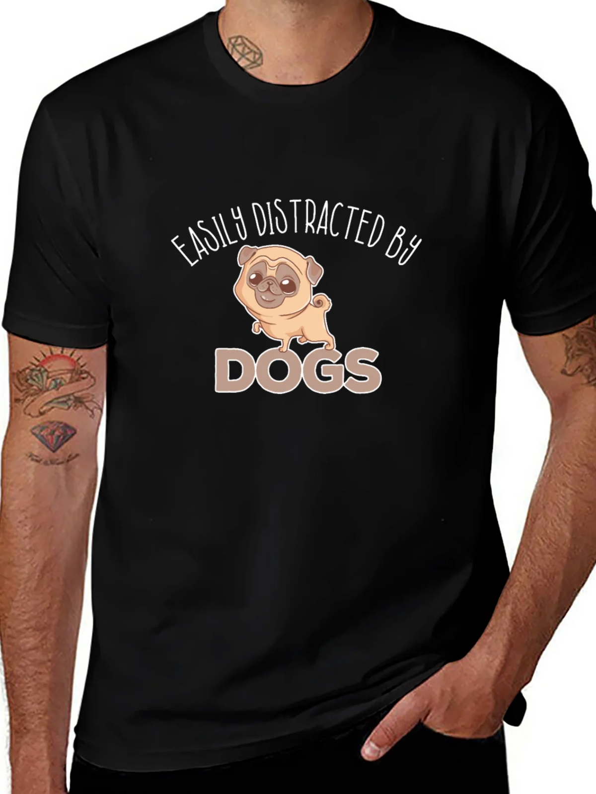 Easily Distracted By Dogs Graphic Tee