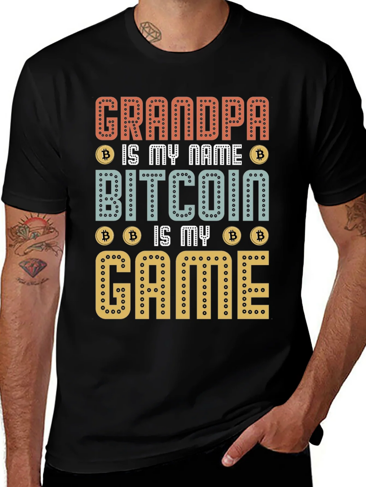Grandpa Bitcoin Game T-Shirt - Crypto Lover Gift