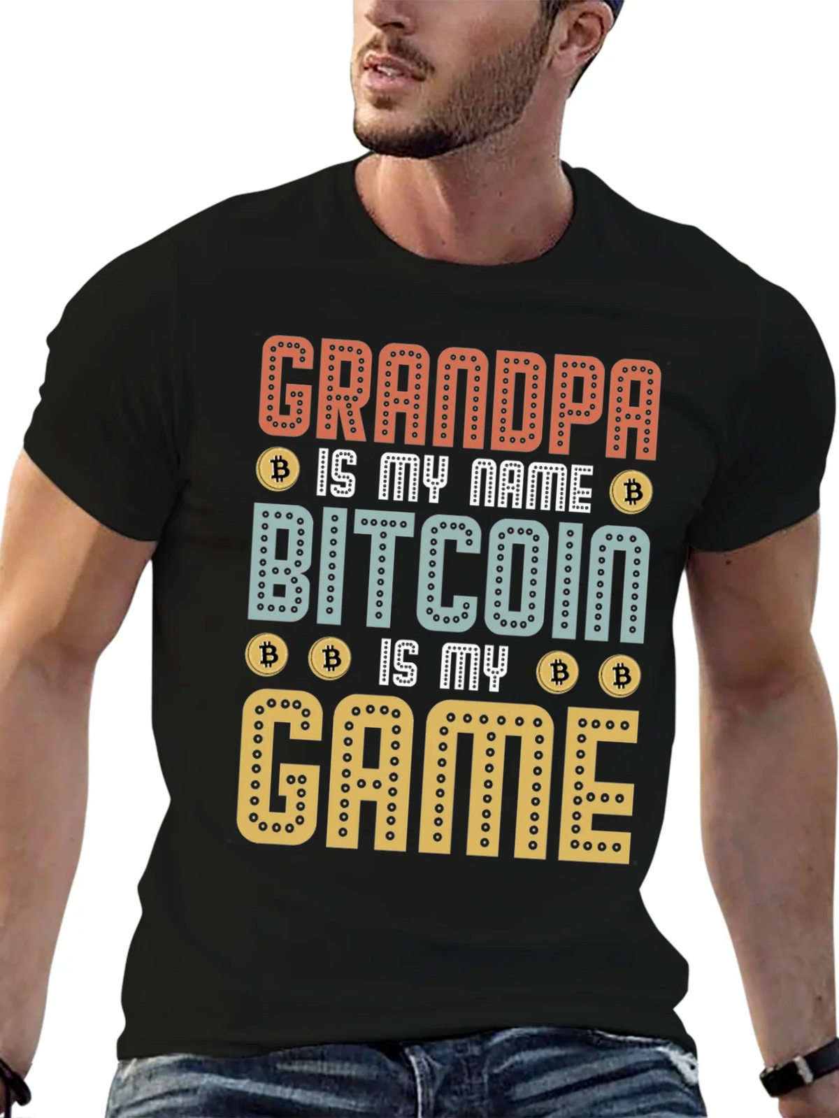 Grandpa Bitcoin Game T-Shirt - Crypto Lover Gift