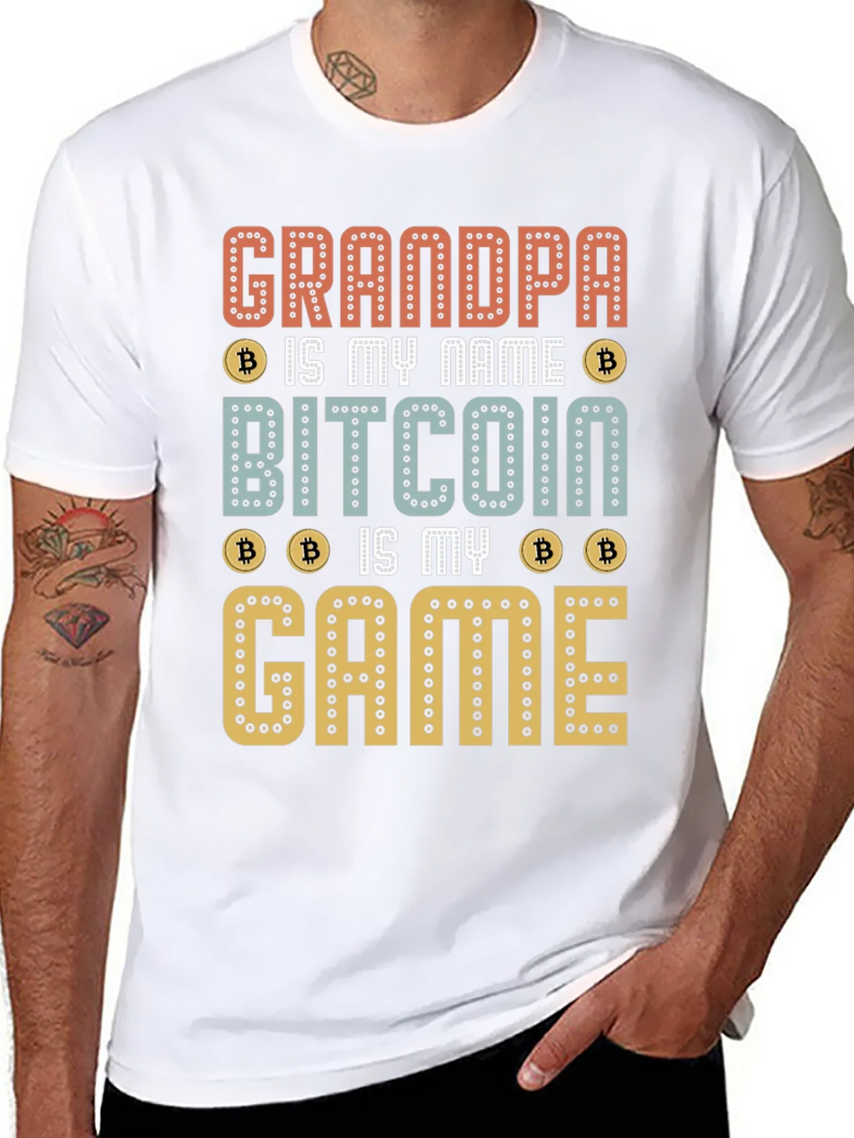 Grandpa Bitcoin Game T-Shirt - Crypto Lover Gift
