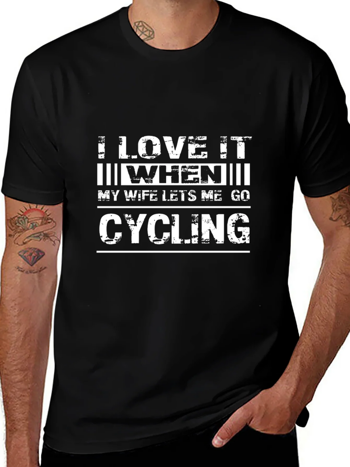 Funny Cycling T-Shirt - I Love It When My Wife Lets Me Go