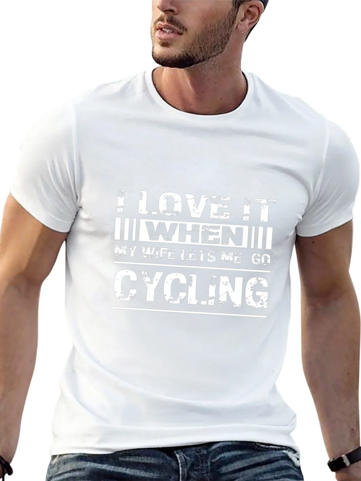 Funny Cycling T-Shirt - I Love It When My Wife Lets Me Go