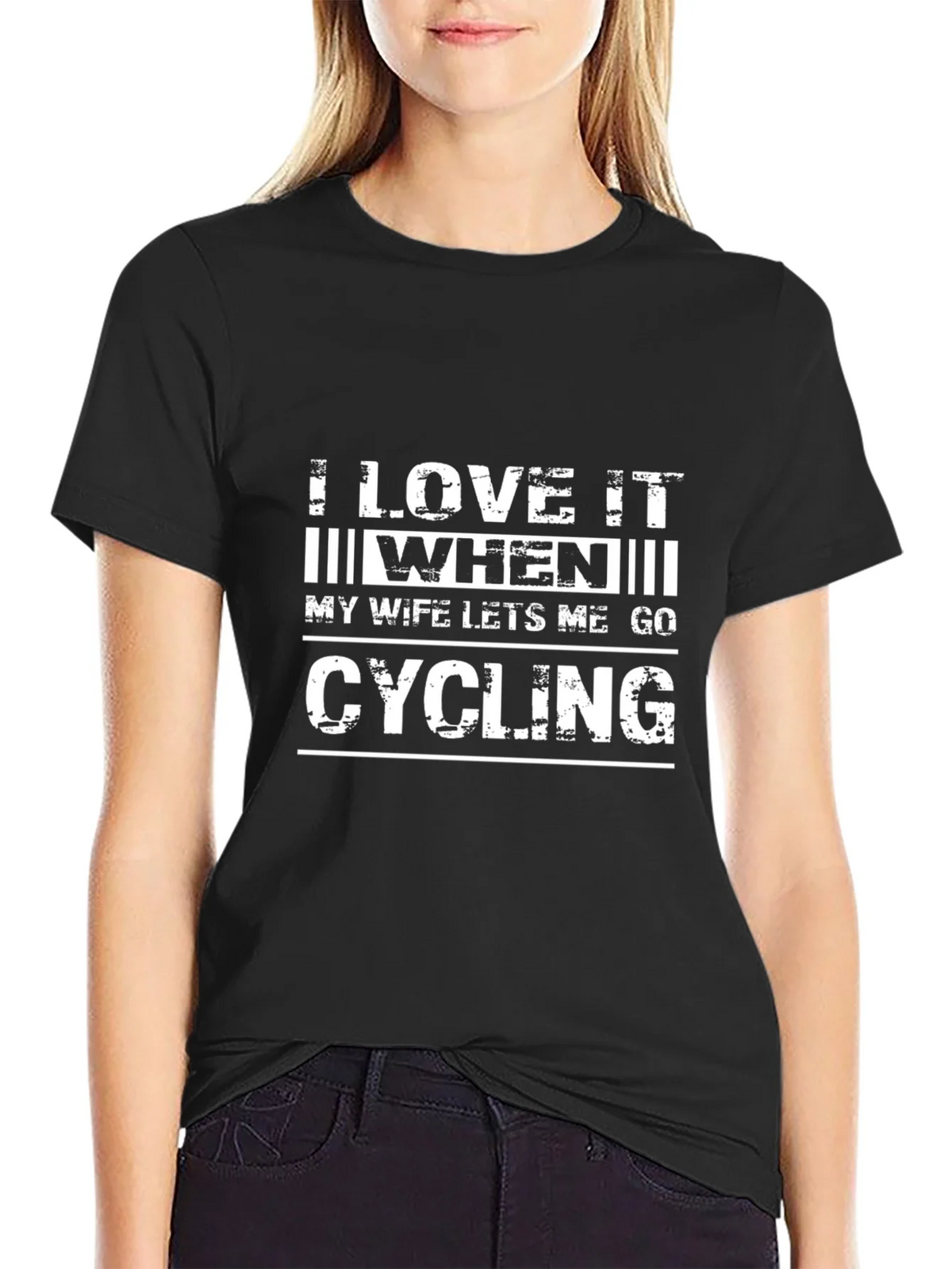 Funny Cycling T-Shirt - I Love It When My Wife Lets Me Go