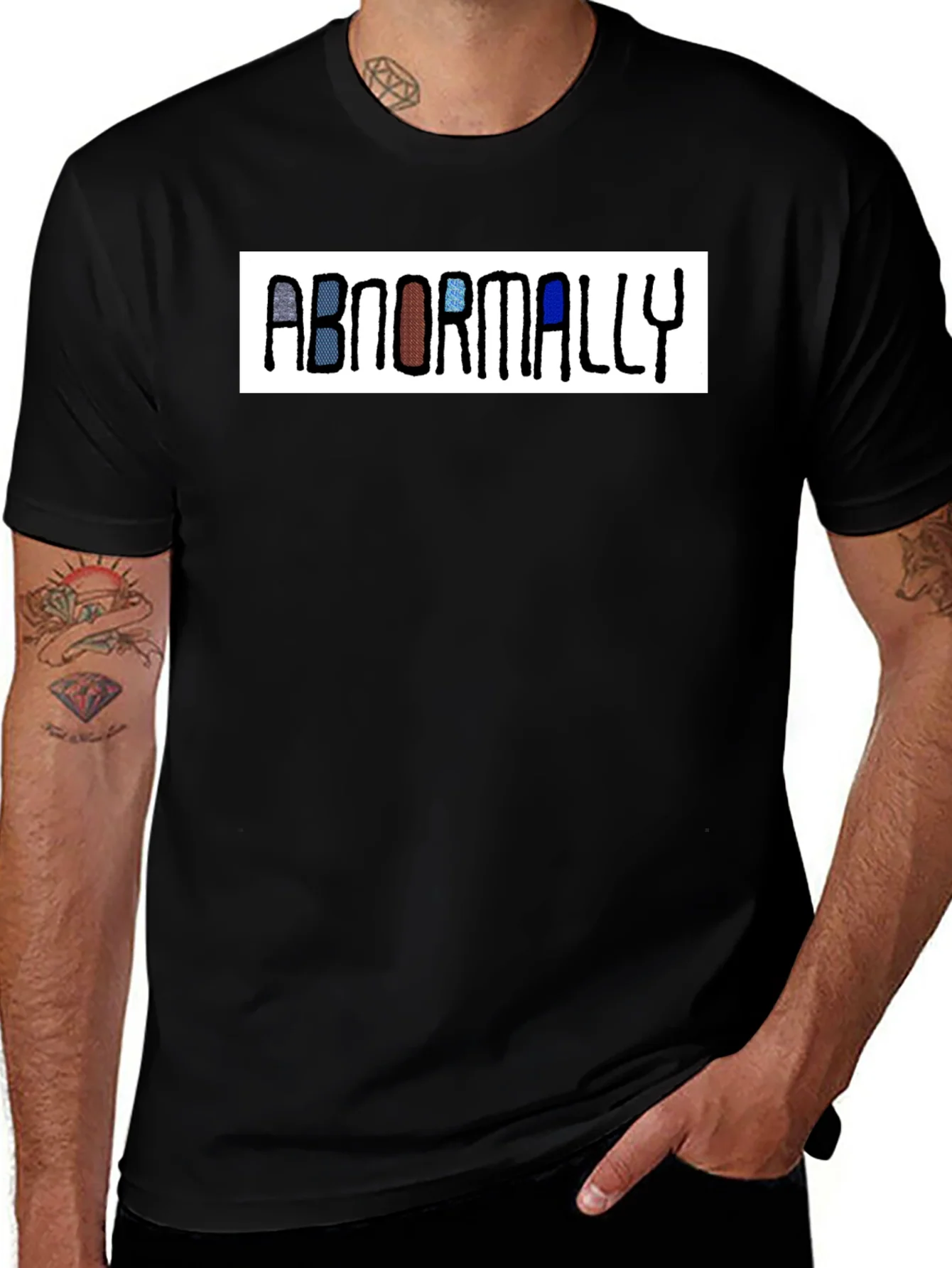 Abnormally Funny Graphic Tee - Black Casual T-Shirt