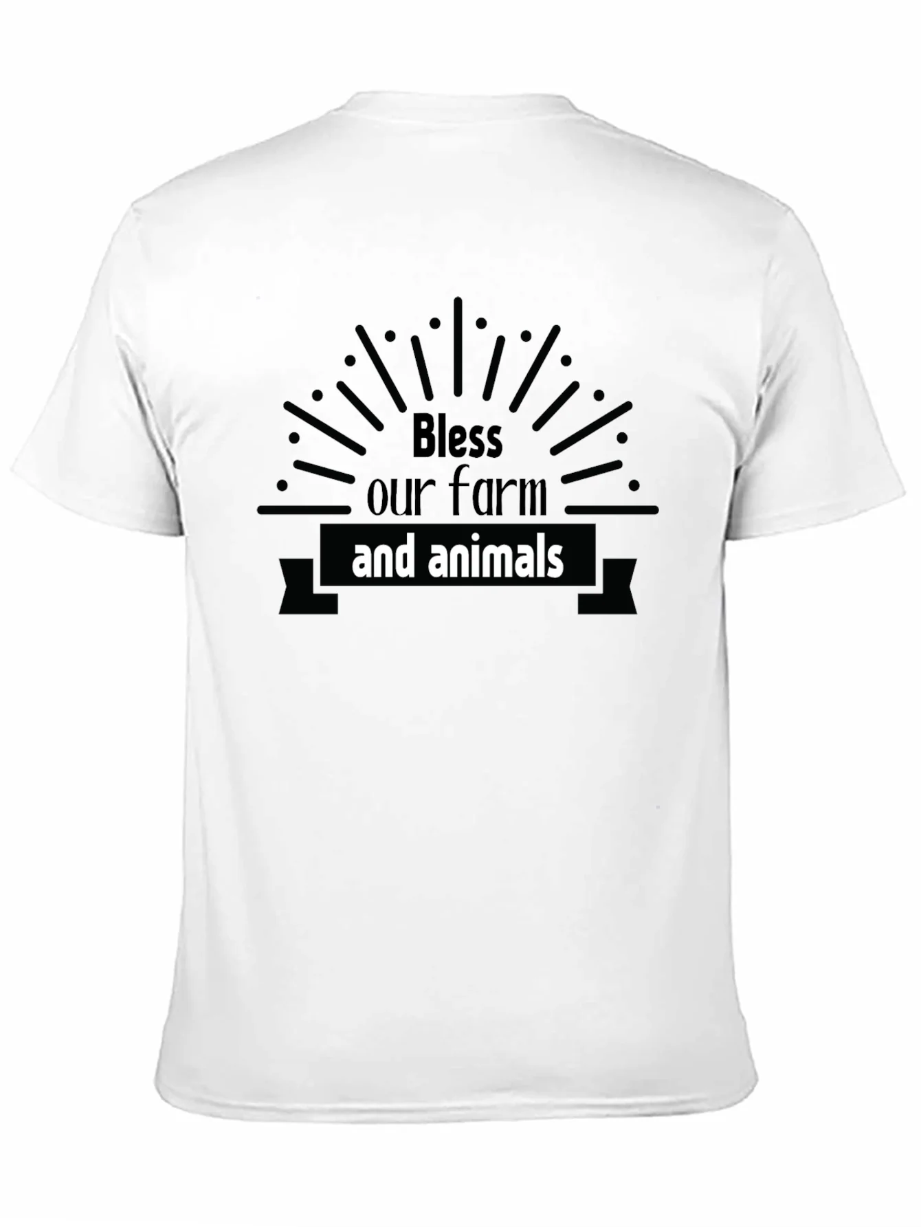 Bless Our Farm & Animals Black Graphic Tee