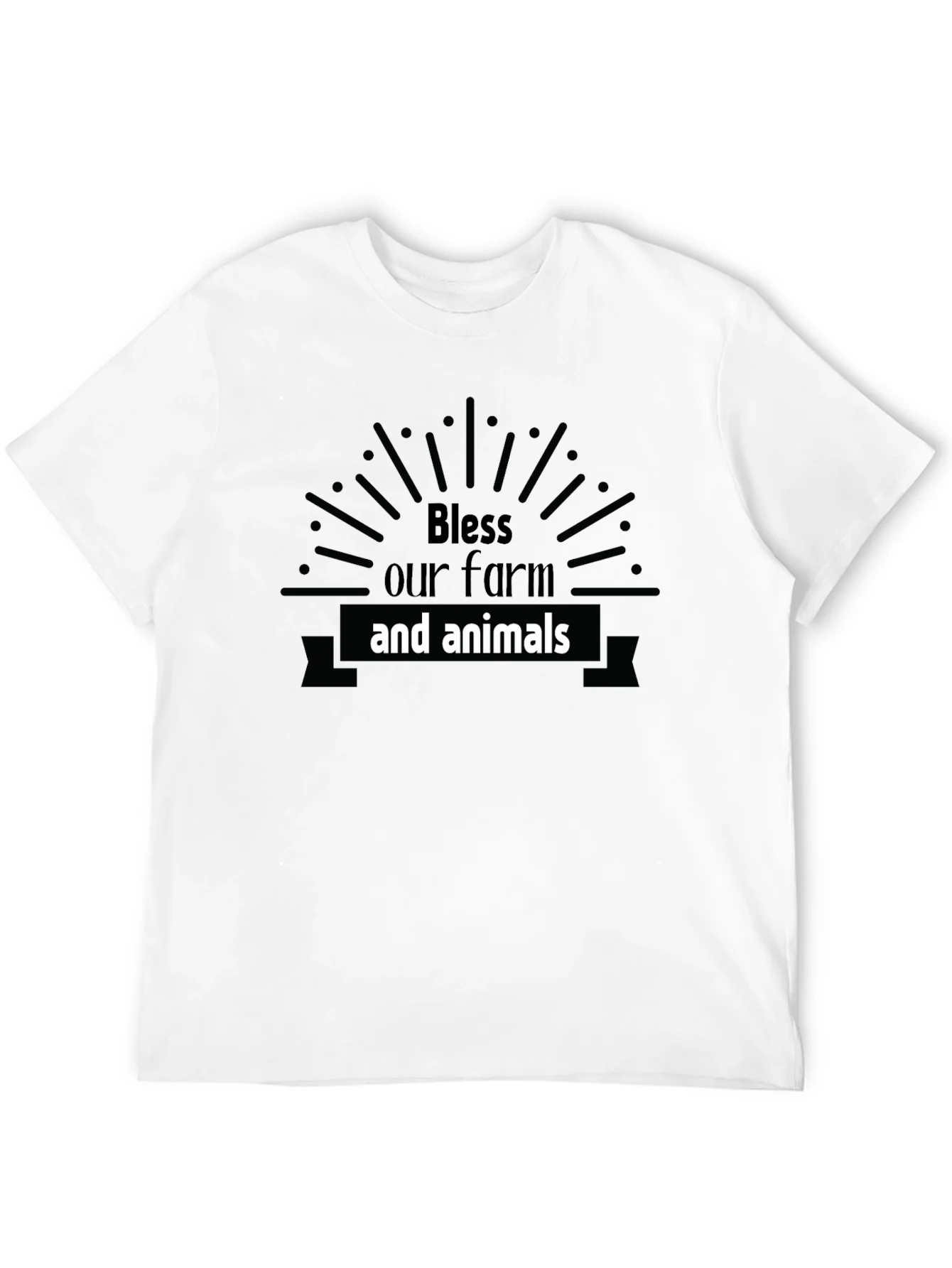 Bless Our Farm & Animals Black Graphic Tee