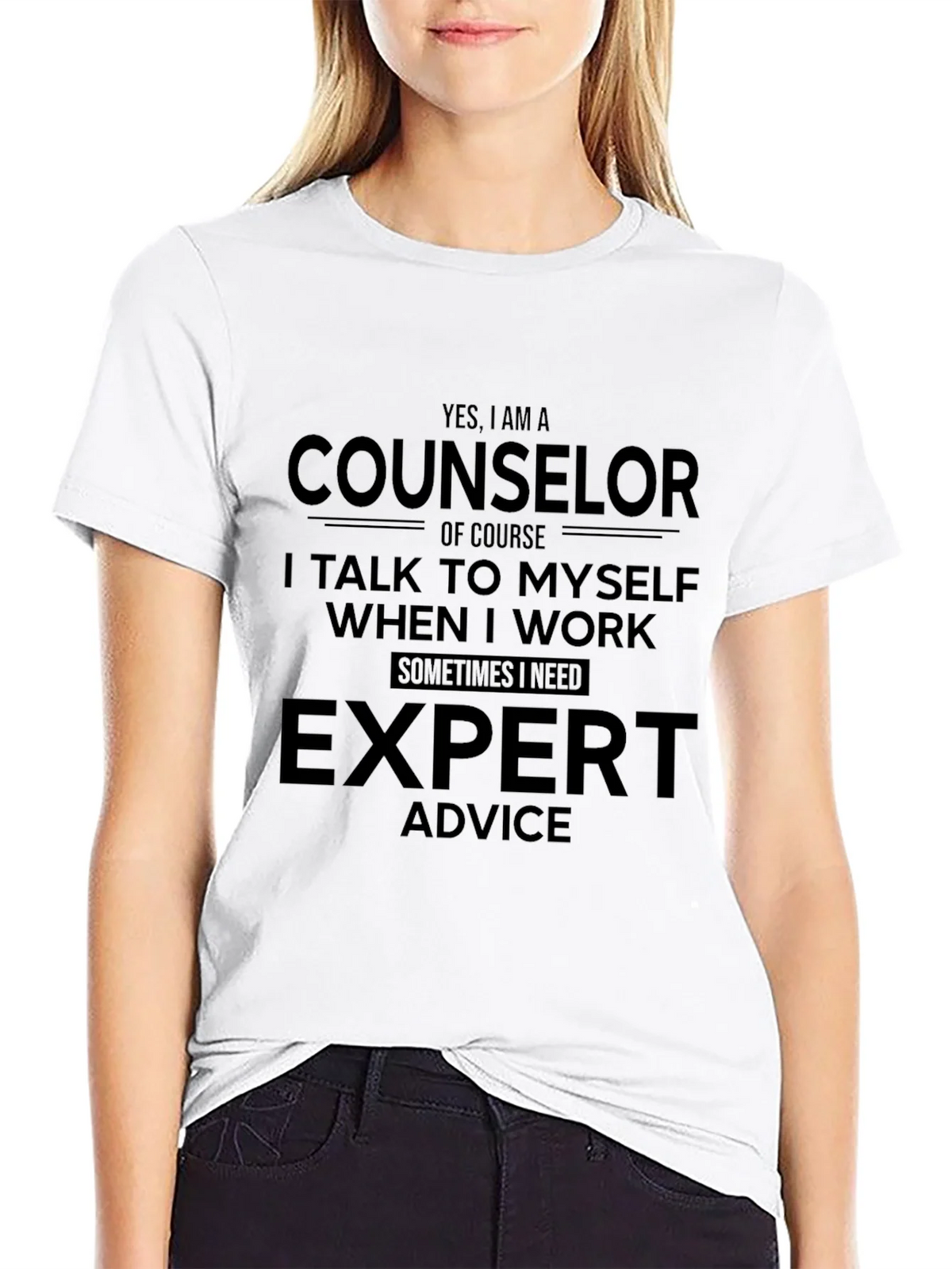 Counselor Expert Advice Graphic Tee - Black