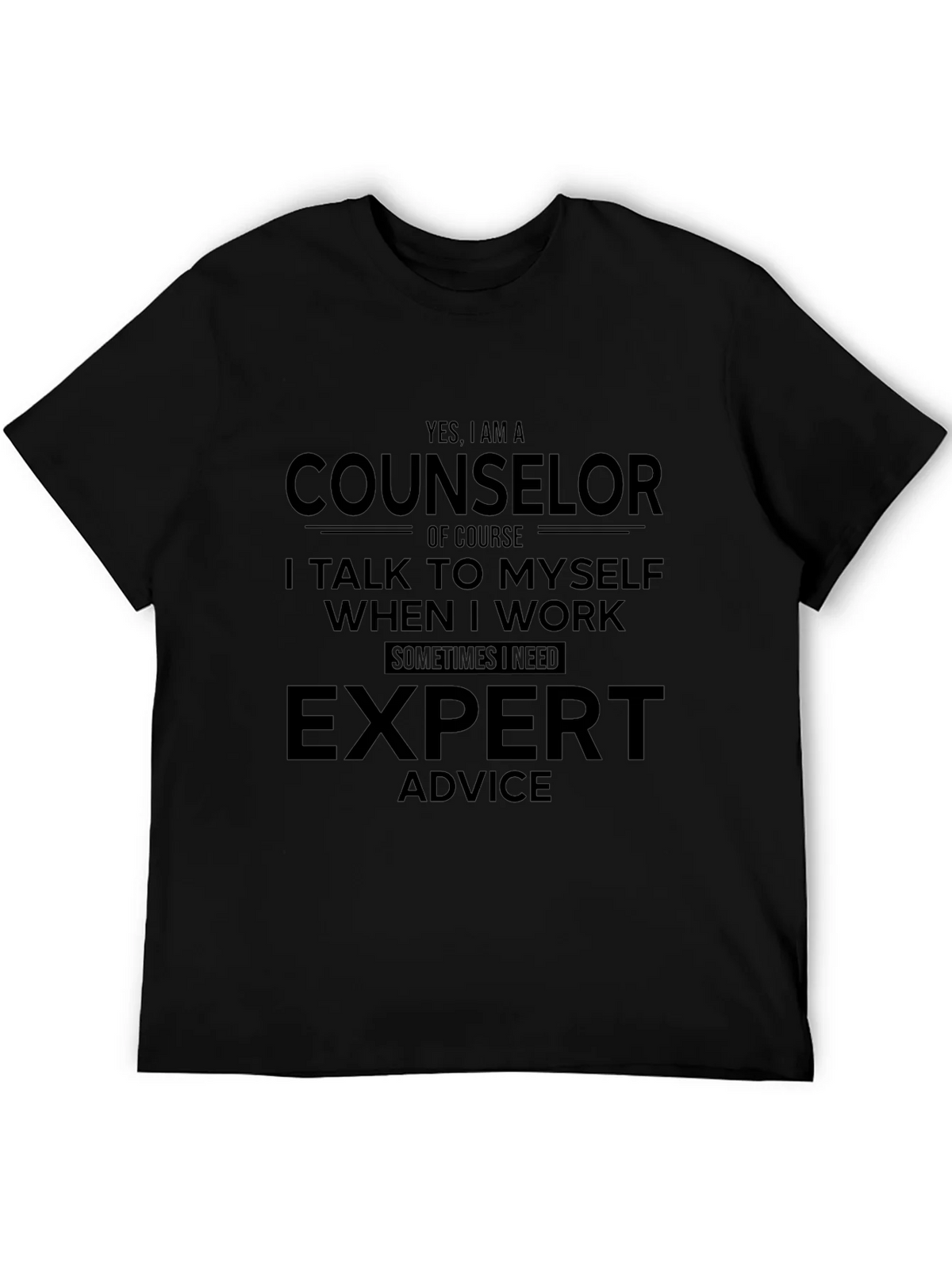 Counselor Expert Advice Graphic Tee - Black