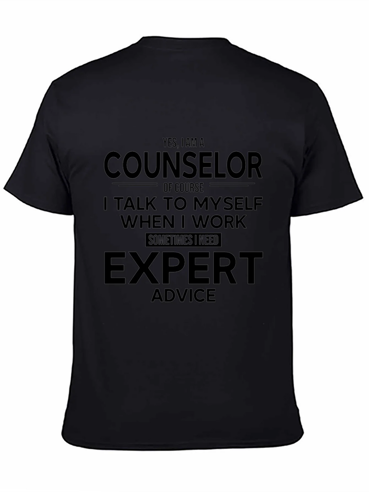 Counselor Expert Advice Graphic Tee - Black
