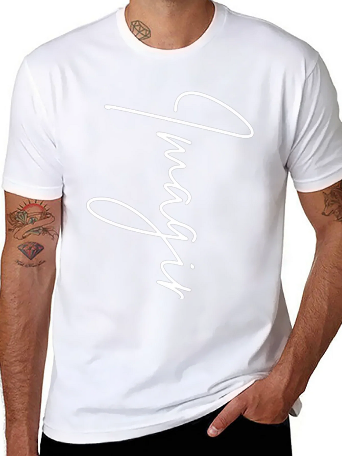 Imagine Graphic Print Black T-Shirt