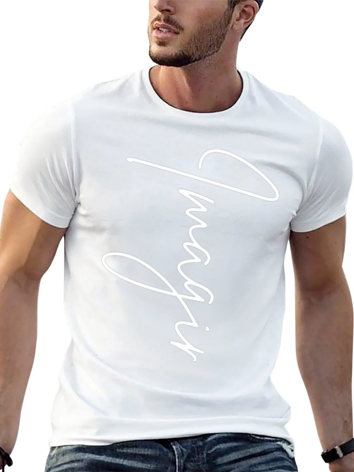 Imagine Graphic Print Black T-Shirt