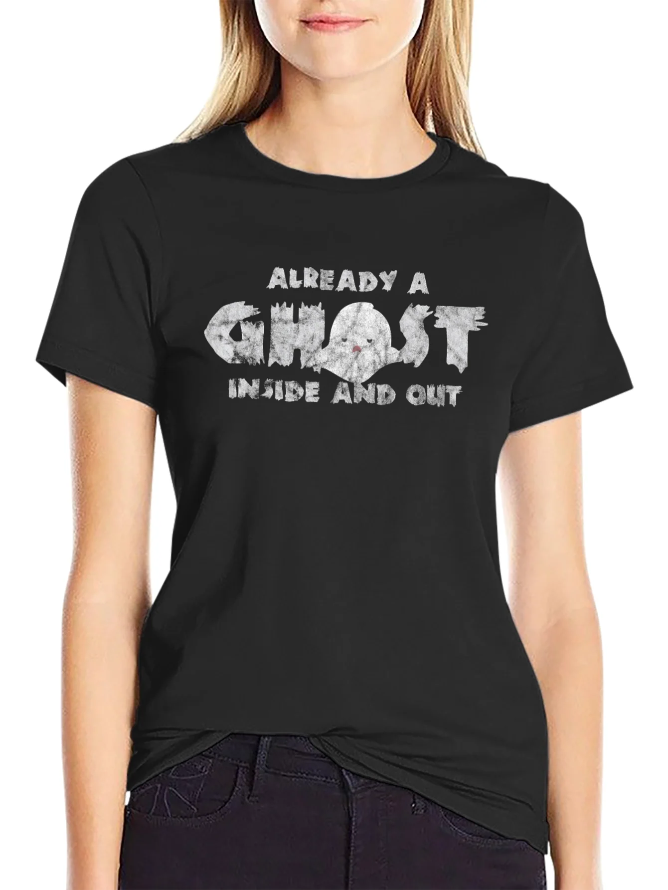Already A Ghost Inside And Out Black Graphic Tee