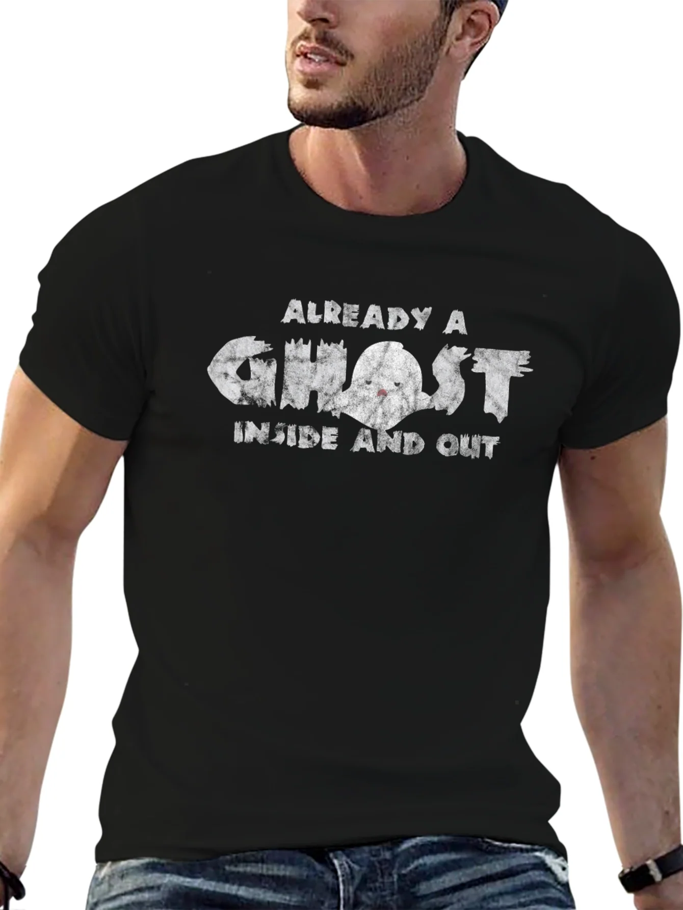 Already A Ghost Inside And Out Black Graphic Tee