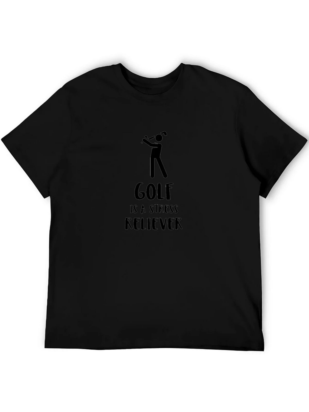 Golf Stress Reliever Black Tee