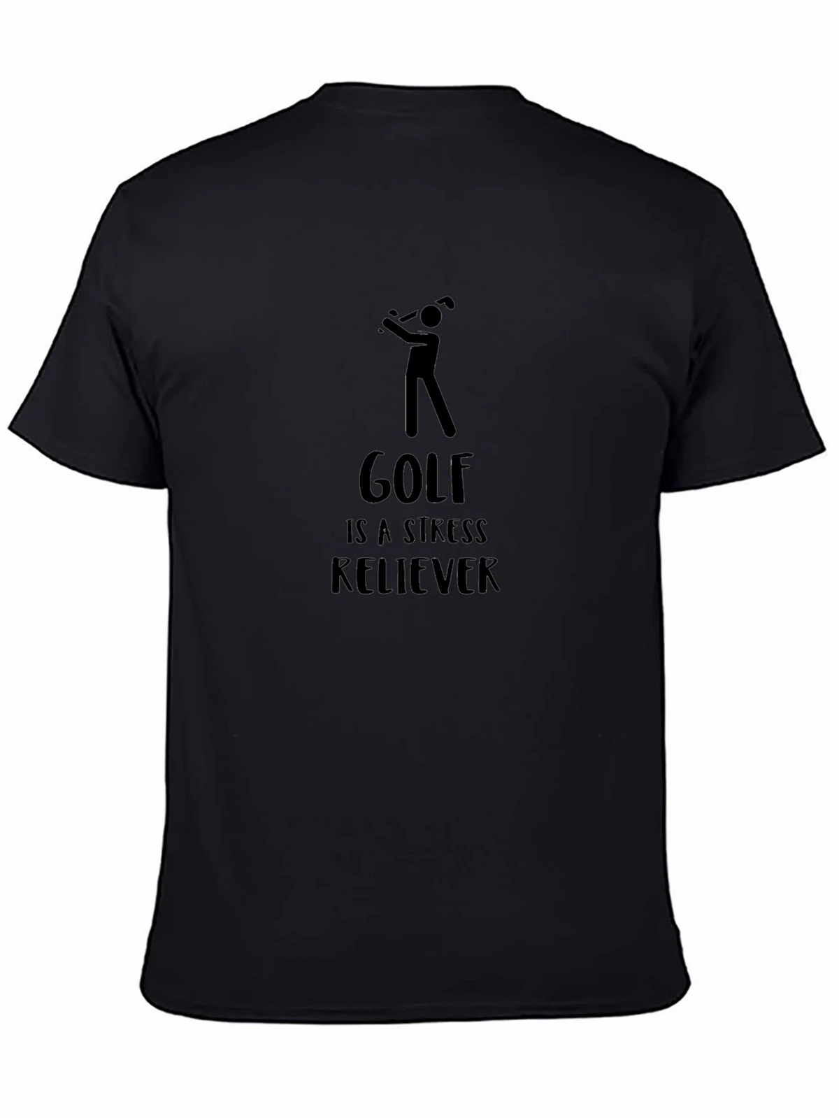 Golf Stress Reliever Black Tee