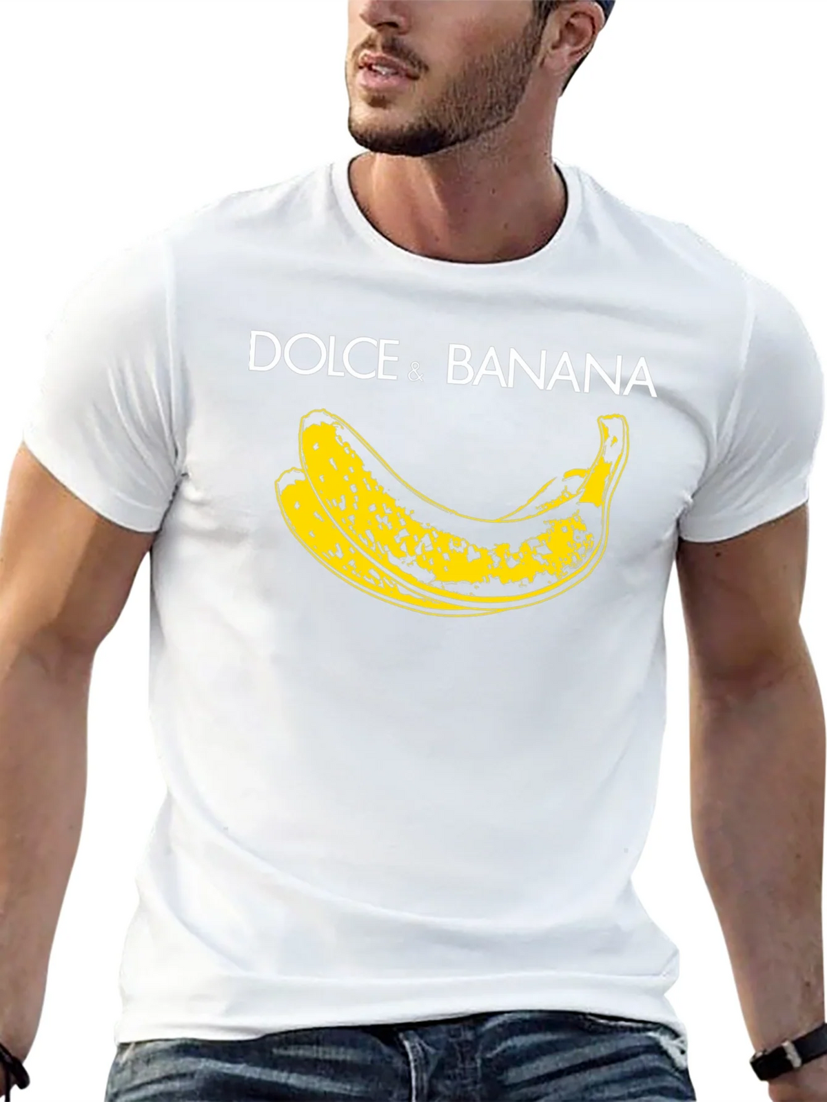Dolce & Banana T-Shirt - Graphic Print Black Tee