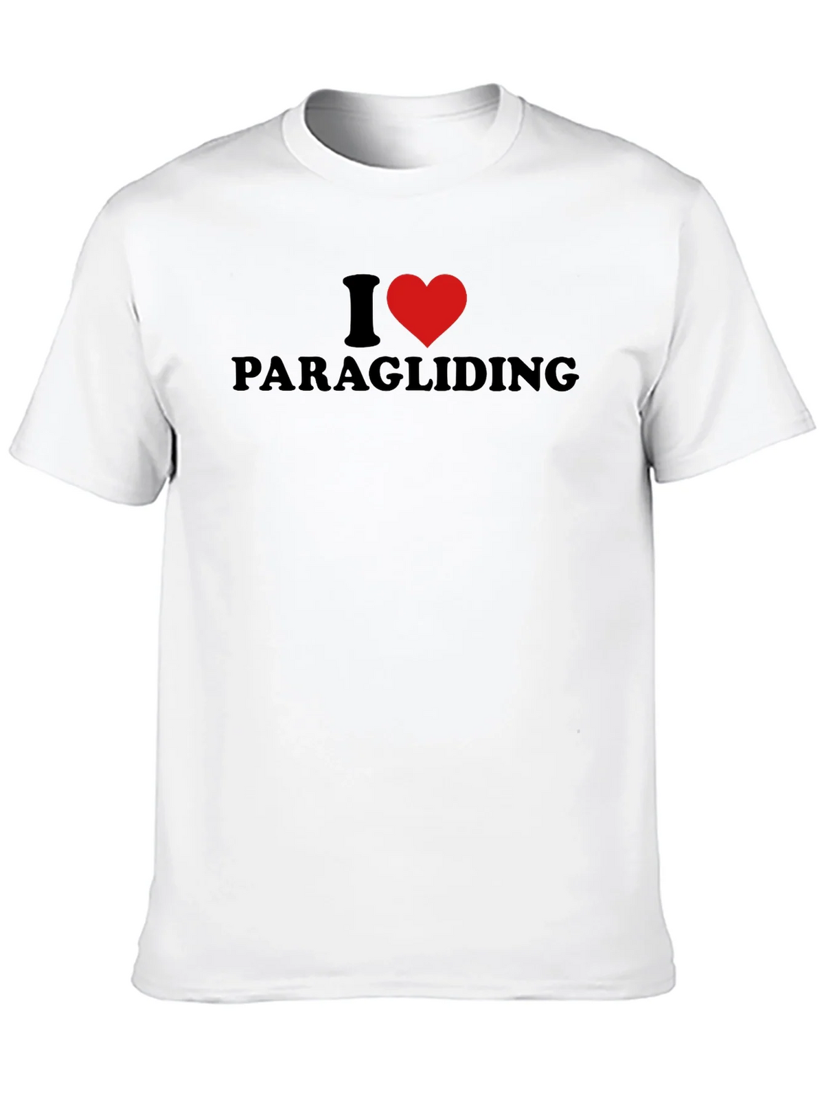 I Heart Paragliding Black T-Shirt