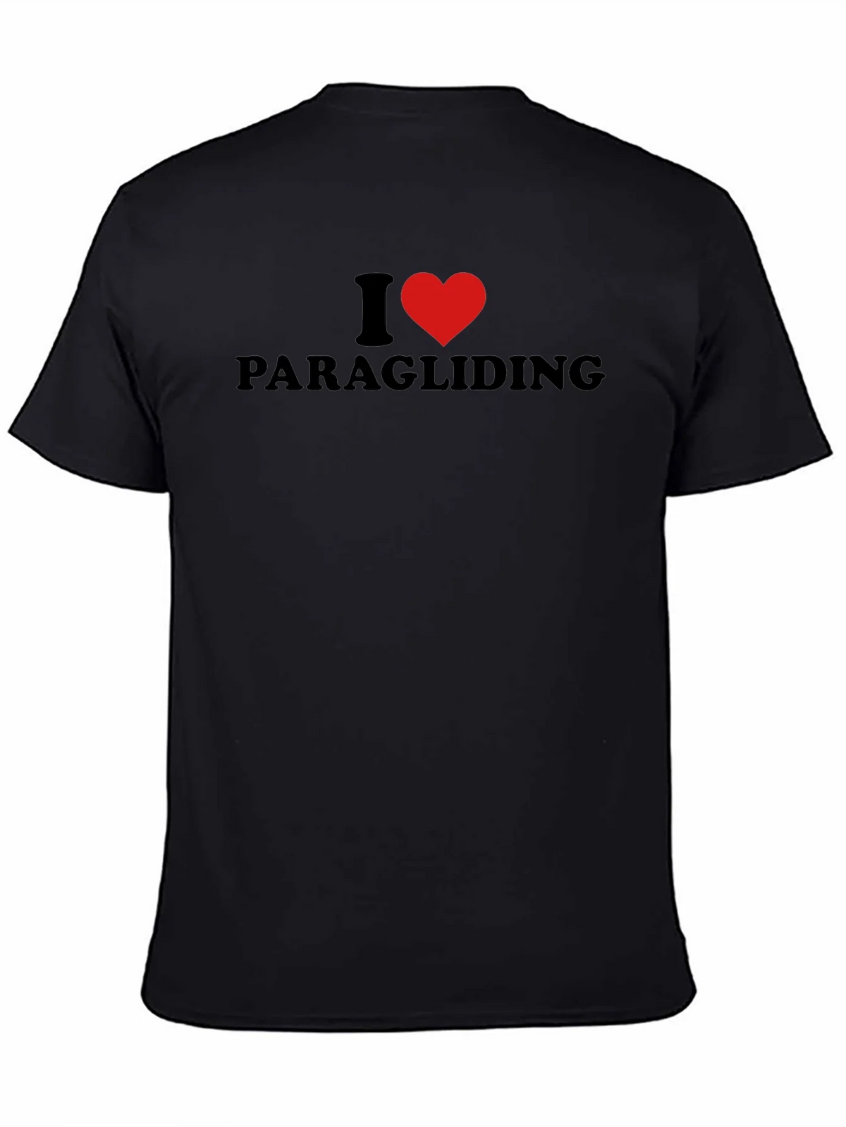 I Heart Paragliding Black T-Shirt