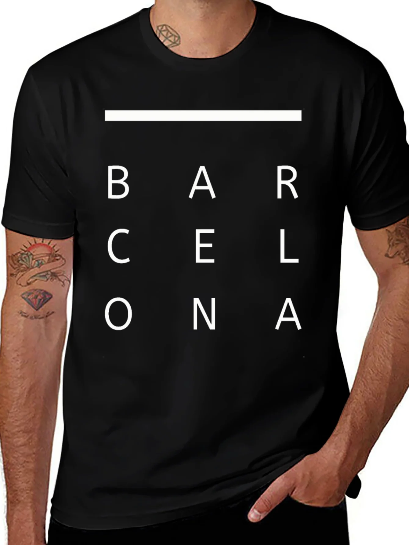 Barcelona Graphic Tee - Cool Minimalist Design