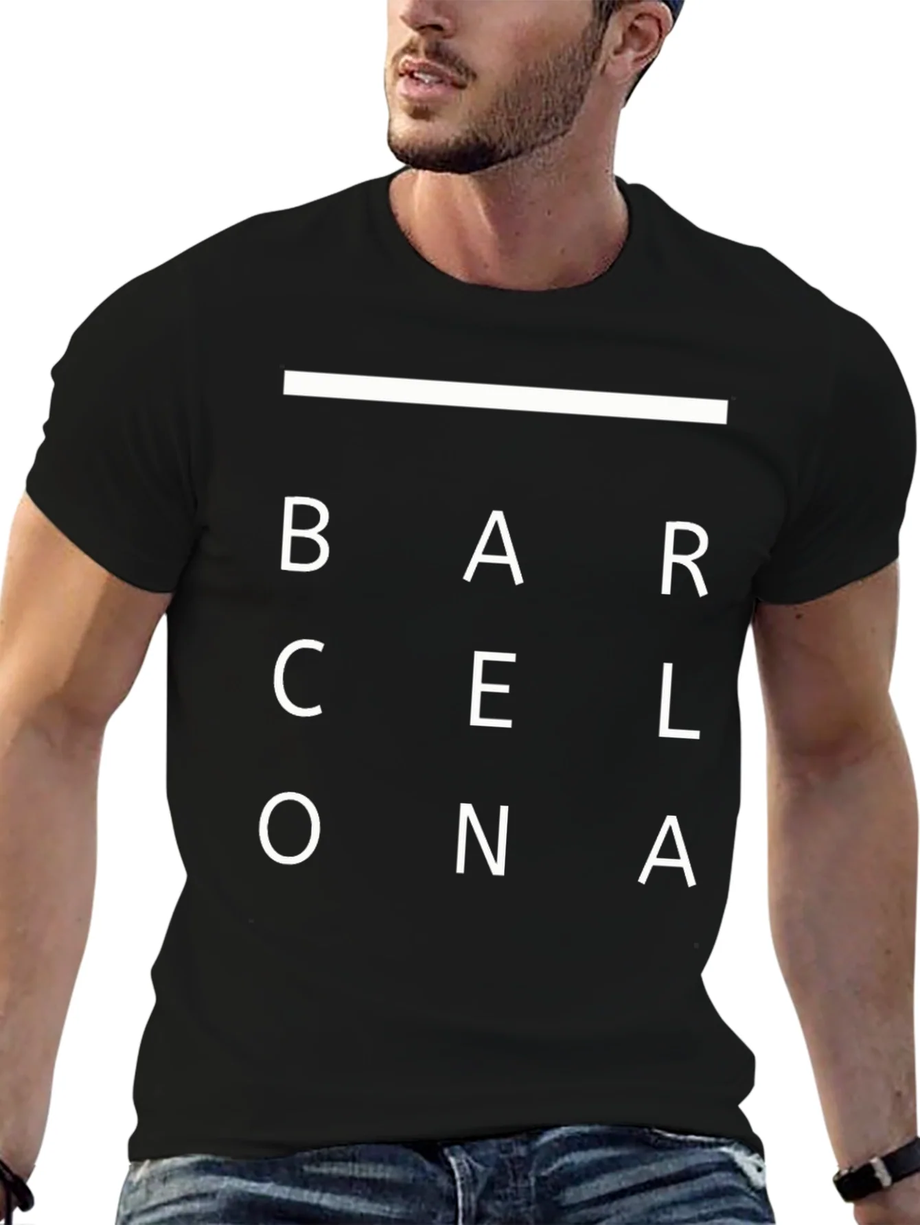Barcelona Graphic Tee - Cool Minimalist Design