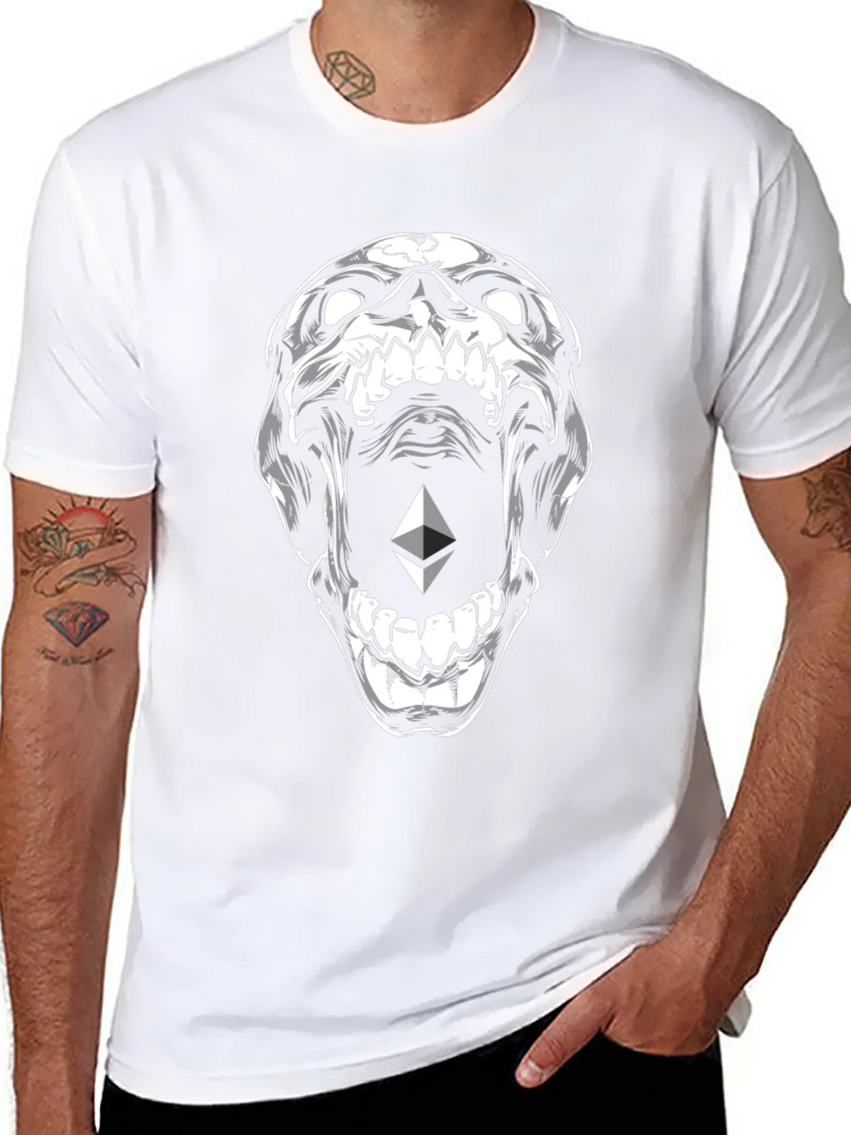 Ethereum Skull Graphic T-Shirt