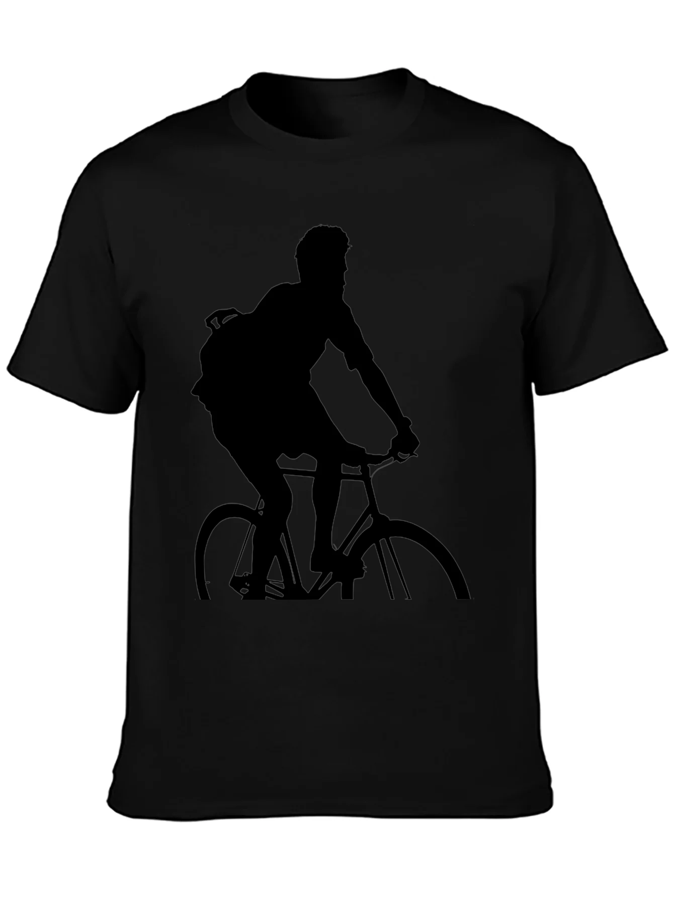 Black Biker Silhouette T-Shirt