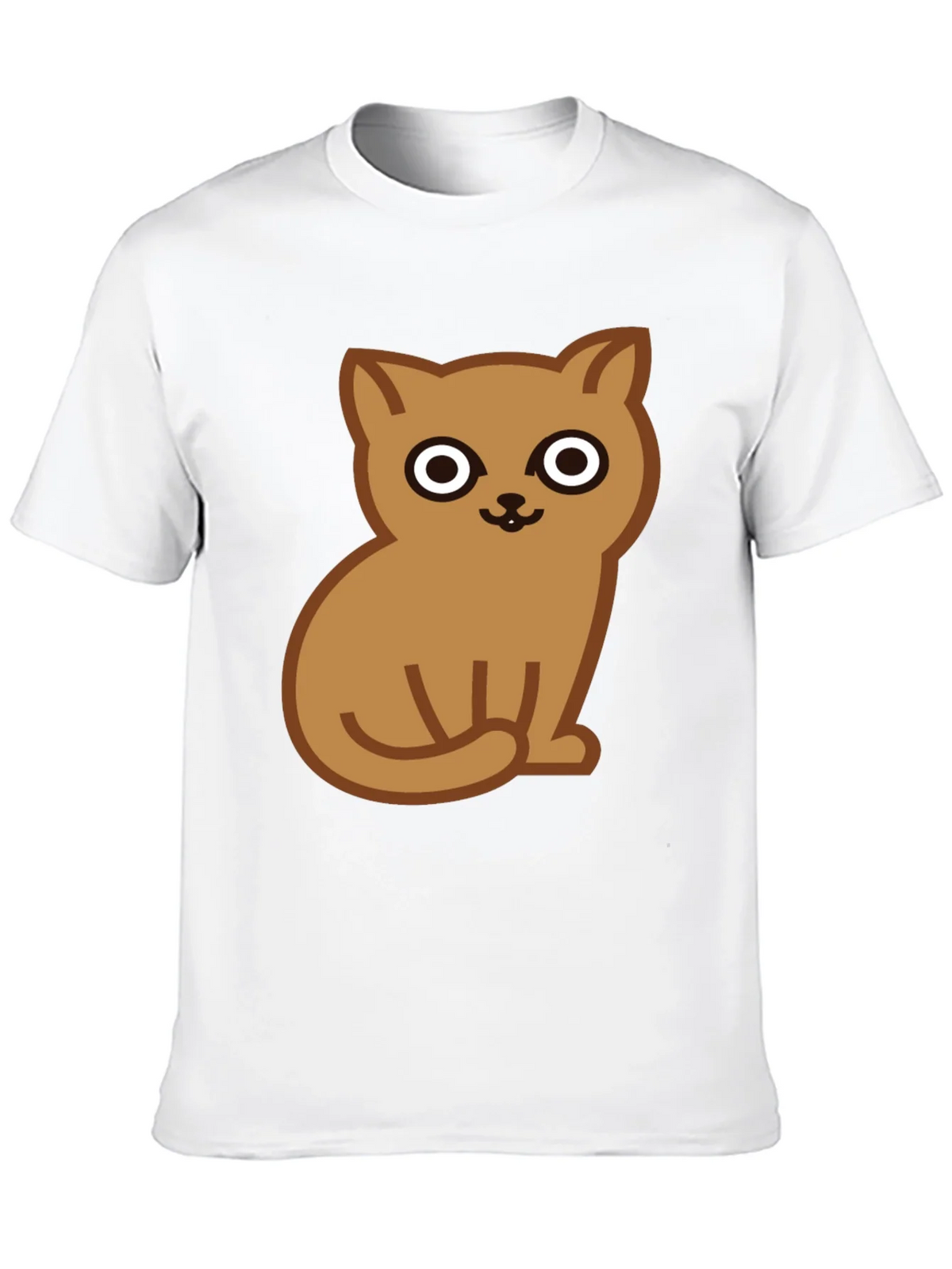 Cute Cat Graphic Tee - Soft Cotton Black T-Shirt