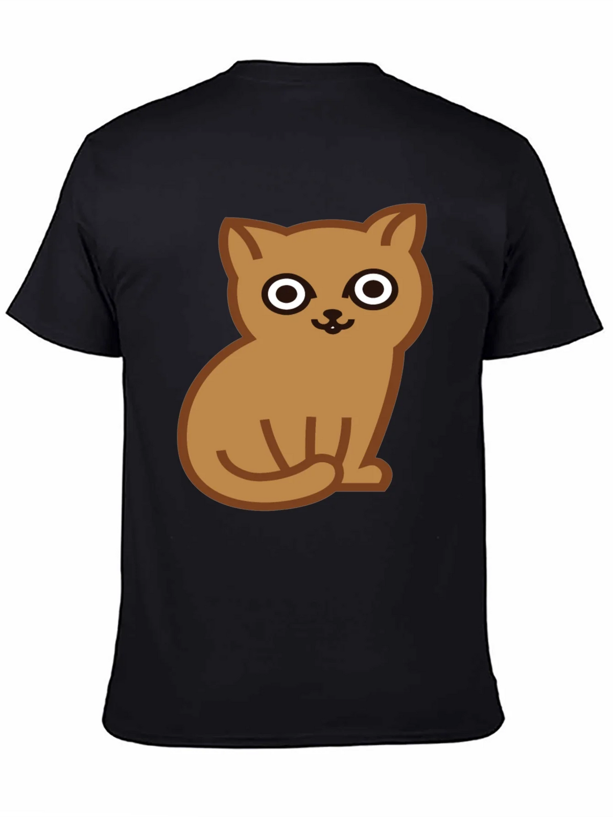 Cute Cat Graphic Tee - Soft Cotton Black T-Shirt