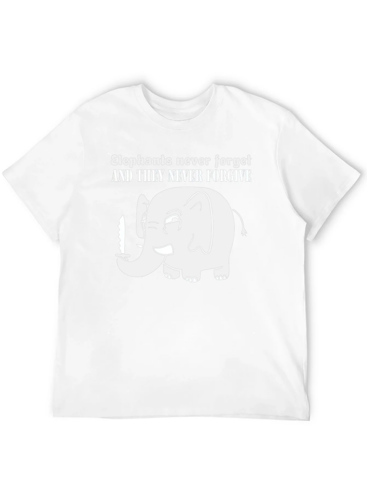 Elephant Never Forgets Funny Graphic Tee