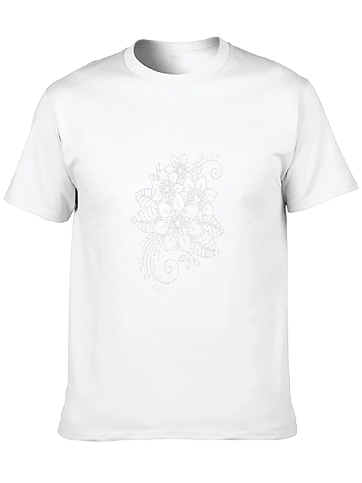 Floral Print Black T-Shirt - Stylish Casual Wear