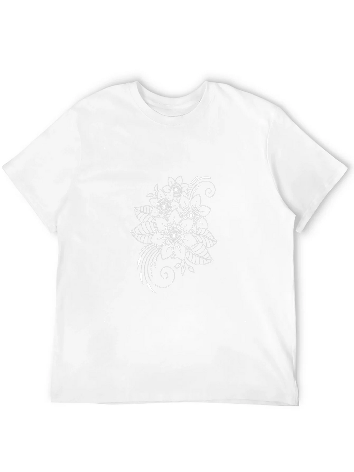 Floral Print Black T-Shirt - Stylish Casual Wear