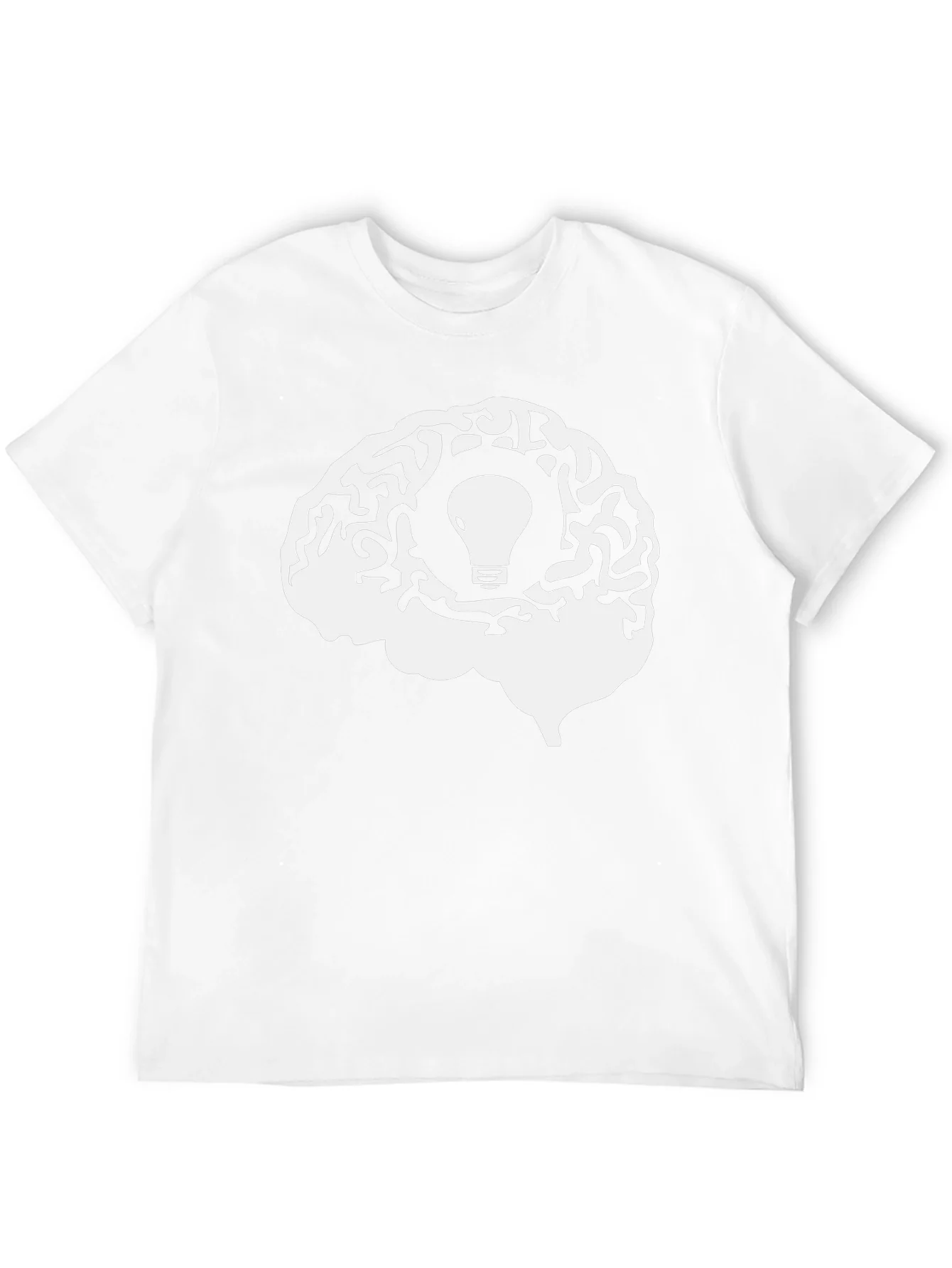 Brainstorm Tee - Lightbulb Idea in Brain Graphic T-Shirt