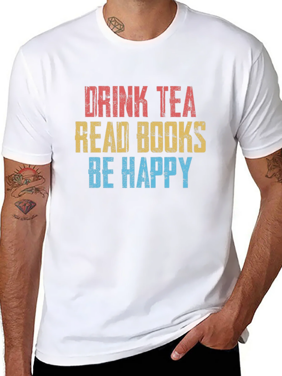 Drink Tea Read Books Be Happy T-Shirt