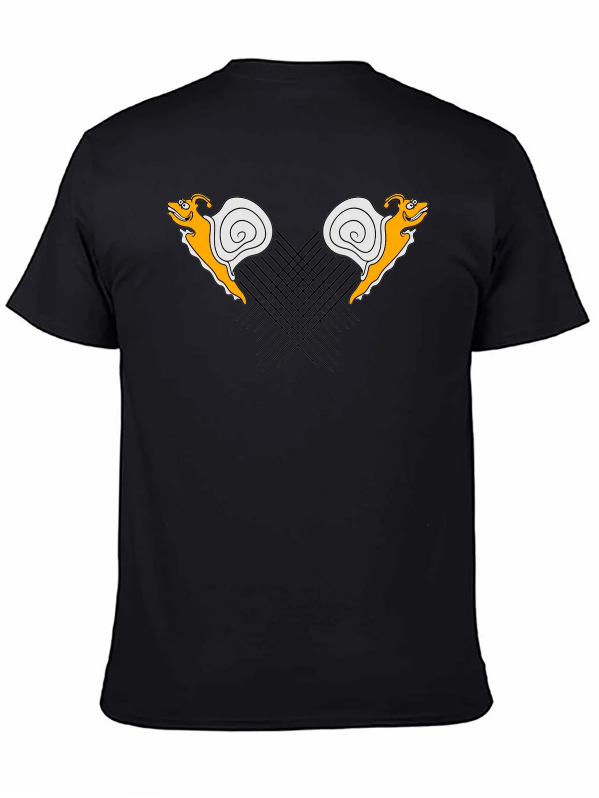 Fun Snail Graphic Tee - Black Casual T-Shirt