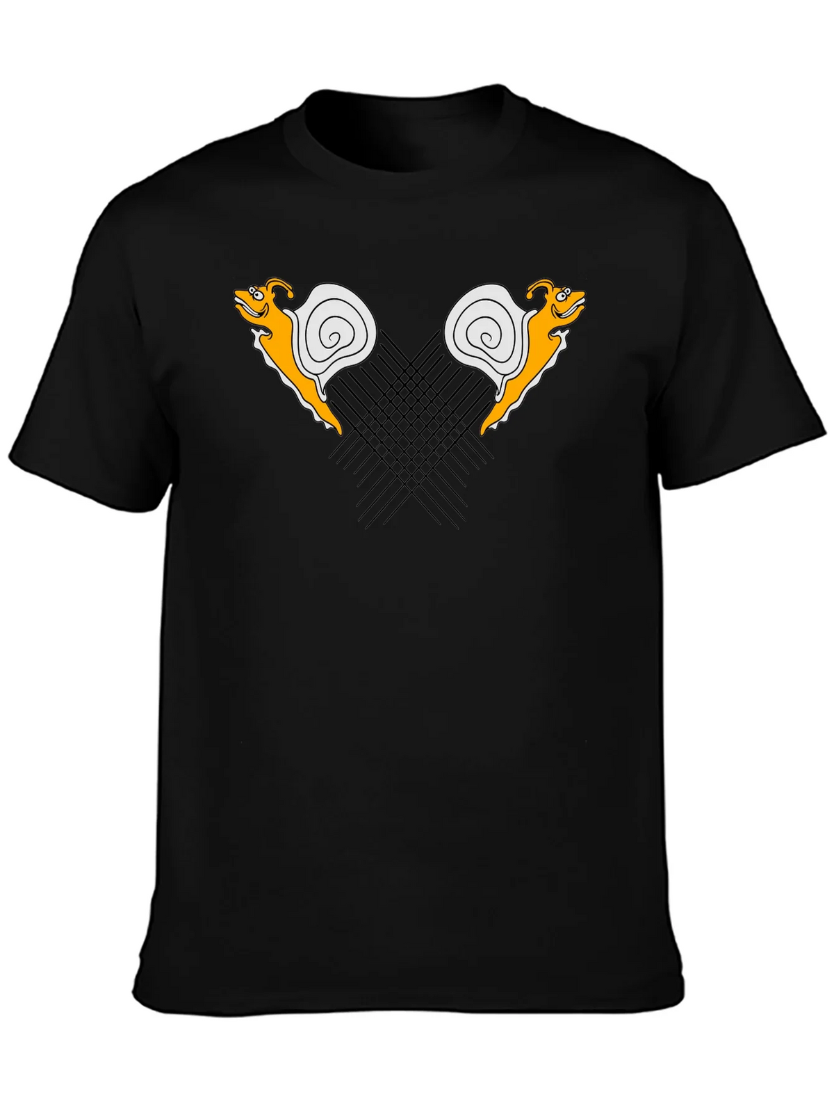 Fun Snail Graphic Tee - Black Casual T-Shirt